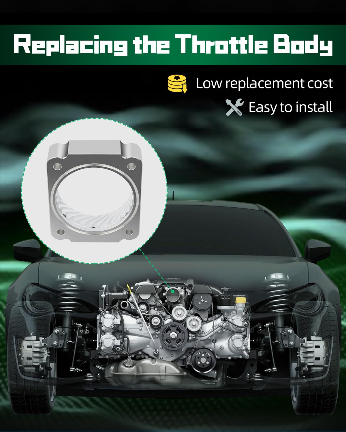 Scitoo Throttle Body Spacer Throttle Plate Compatible With 4.6L 5.4L 1997 1998 1999 2000 2001 2002 2003 Ford F-150