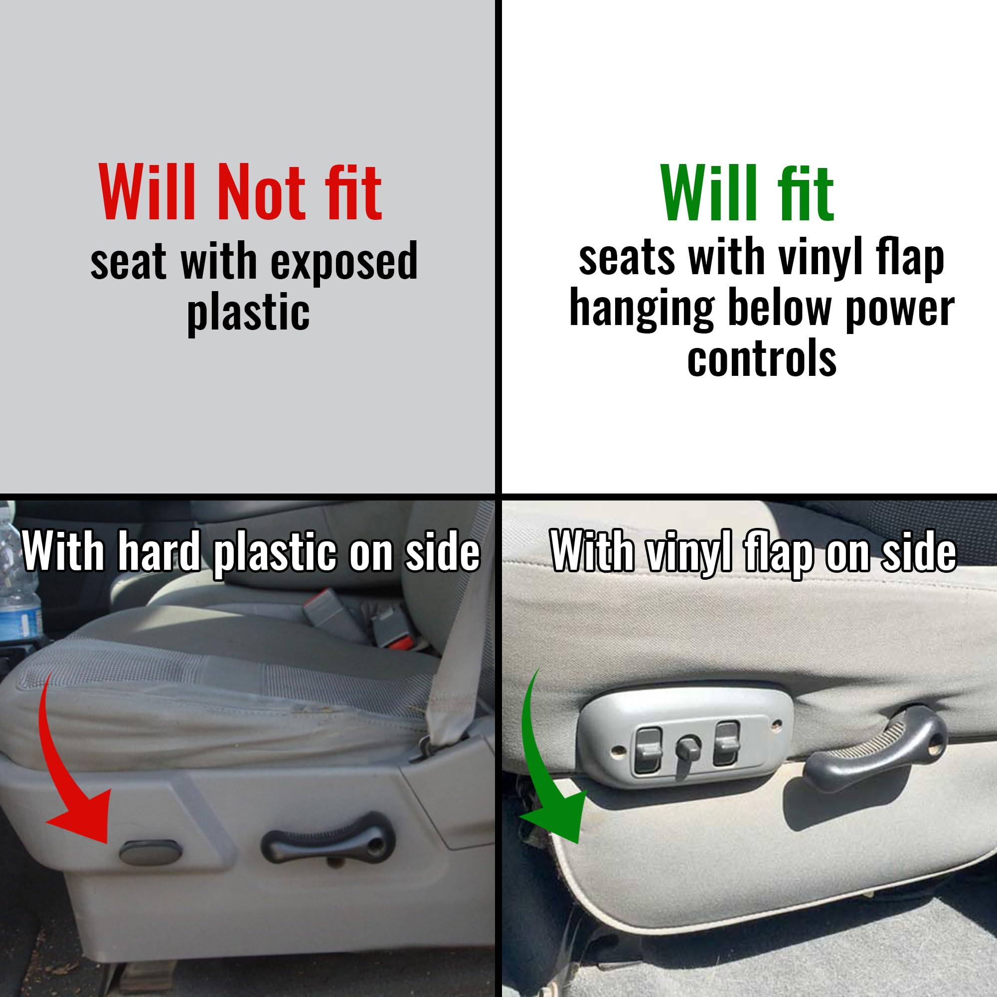 ECOTRIC Driver Seat Cover Compatible with 2006-2008 Dodge Ram SLT 1500 2500 3500 and 2009 Dodge Ram SLT 2500 3500 Gray Left Seat Bottom Lower Cloth Replacement