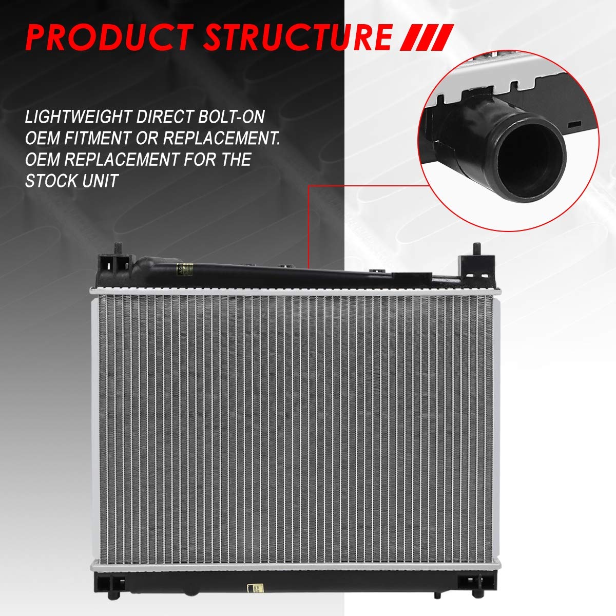 Auto Dynasty DPI 2305 Factory Style 1-Row Cooling Radiator Compatible with Scion xA xB Echo 00-06, Aluminum Core