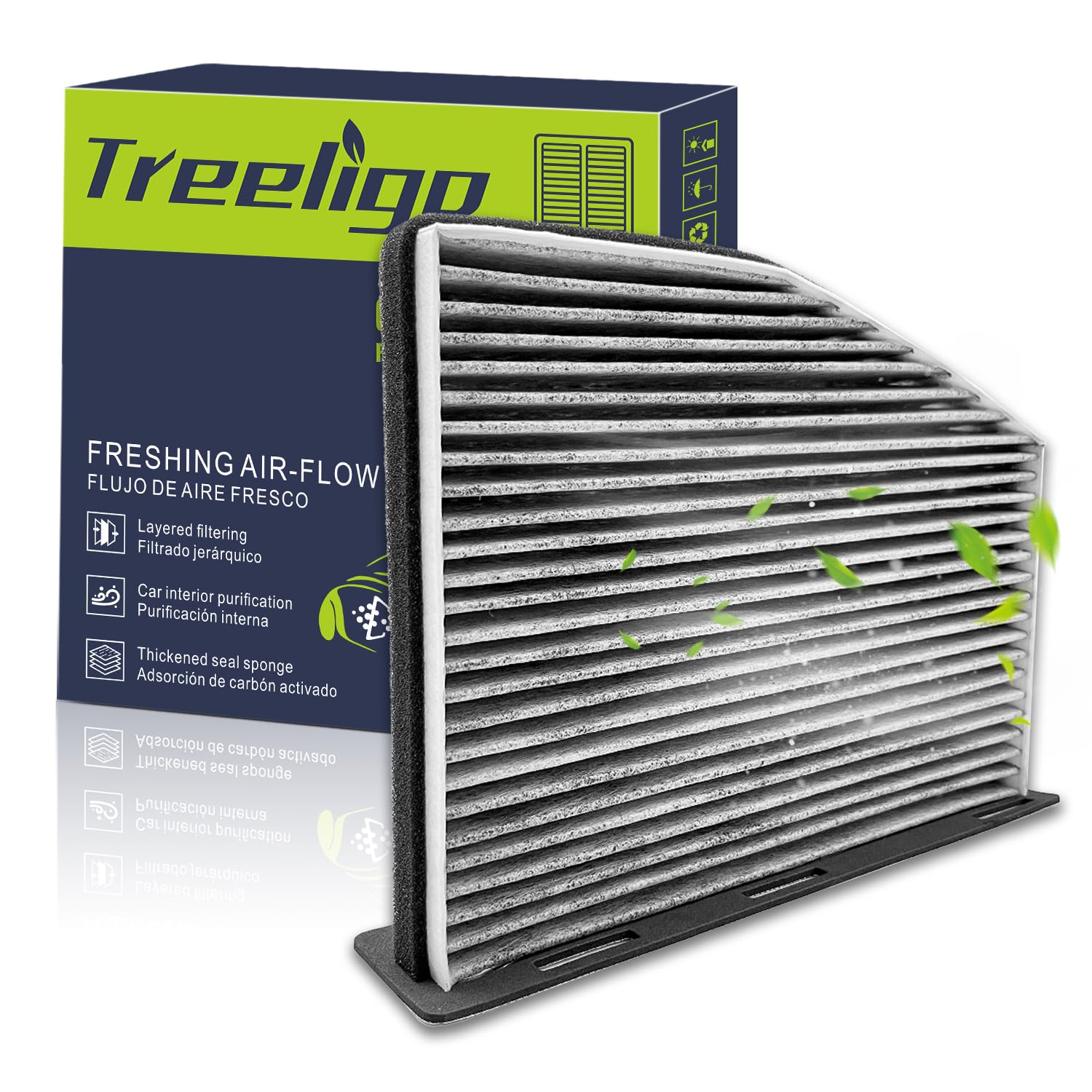 Treeligo Cf10373 Cabin Air Filter Jetta, Passat, Beetle, Tiguan, Golf, Cc, Eos, Rabbit, A3, Gti, R32, Q3 Quattro, Q3, Tt, Tt Qua