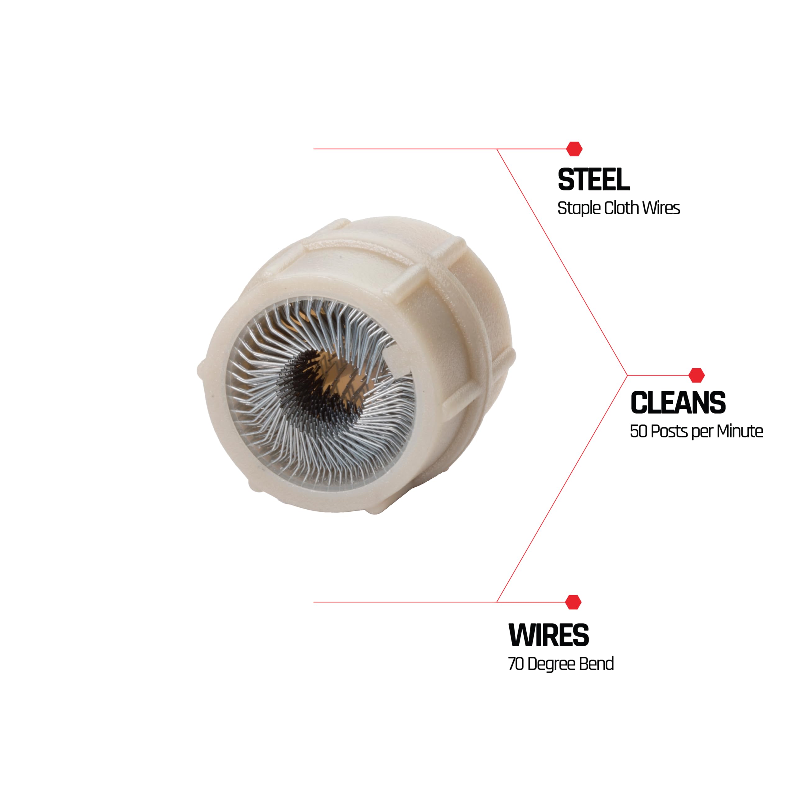 Ez Red 505Btsshqd Shaft Battery Term Cleaner, Steel