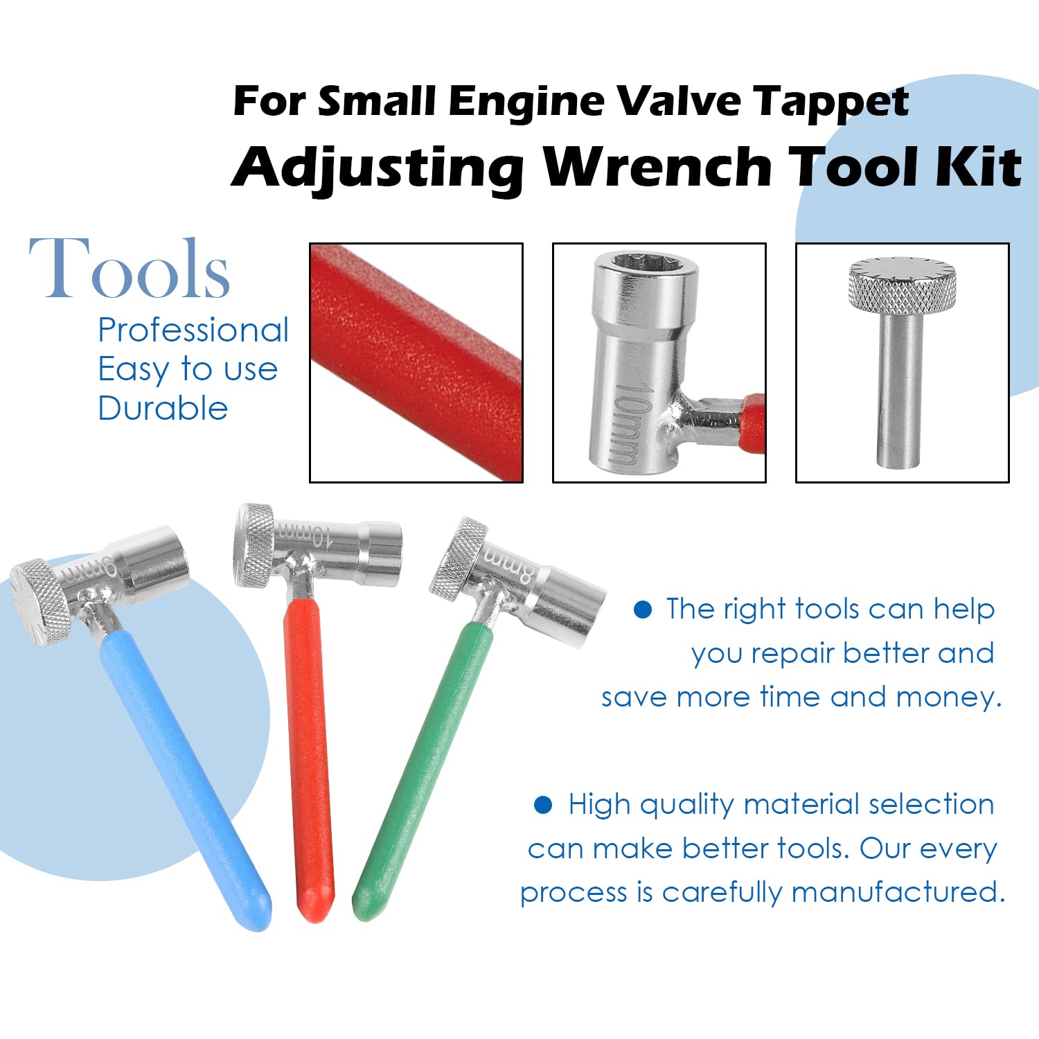 Usskyboy Motorcycle Valve Tappet Adjusting Wrench Tool Kit For Most Motorcycles Atvs And Atcs, Small Engine Valve Tappet Tools (