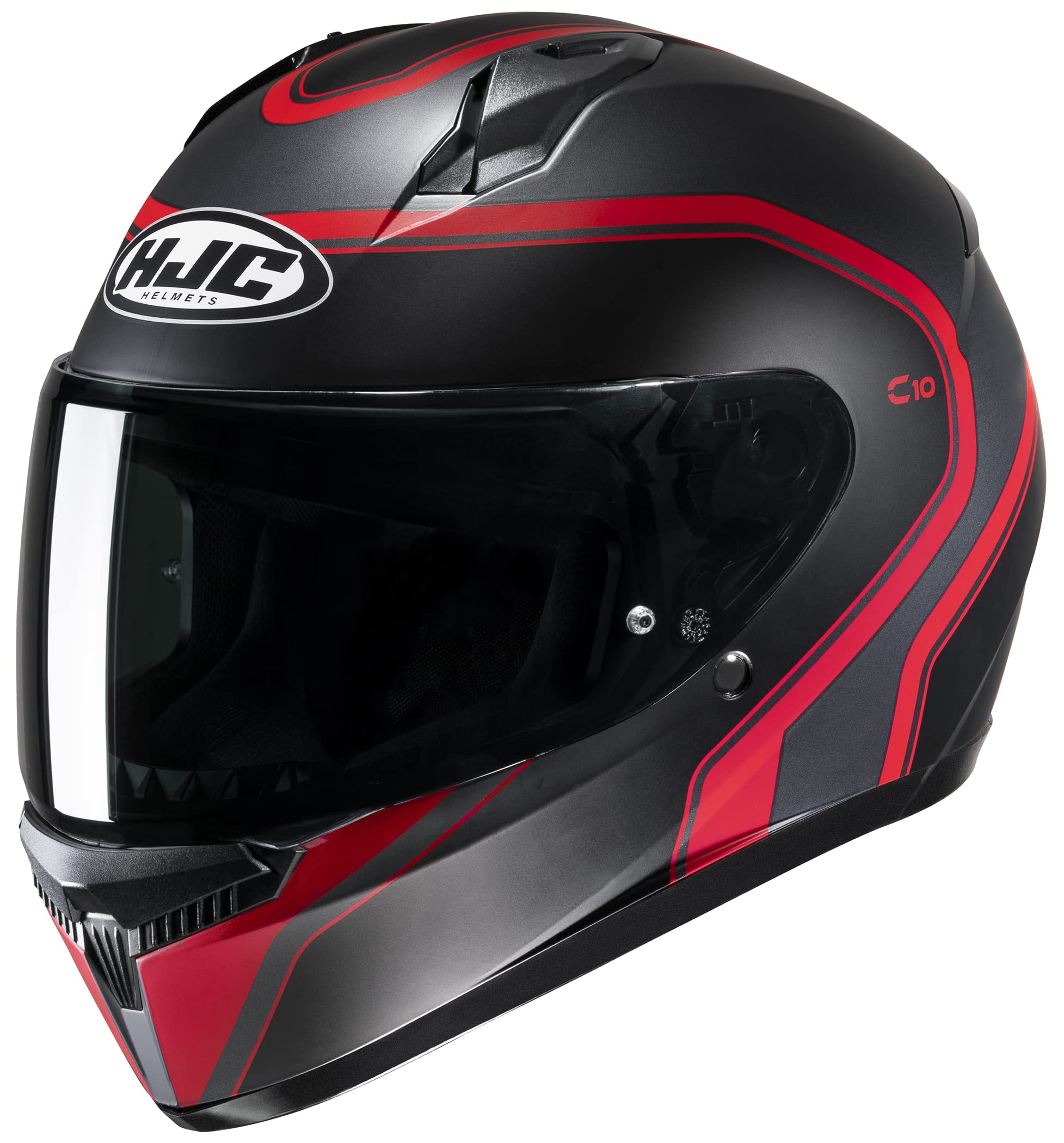 HJC C10 ELIE Full Face Motorcycle Helmet with HJ-34P Pin-lock Shield, DOT Approved (MC1SF, Small)
