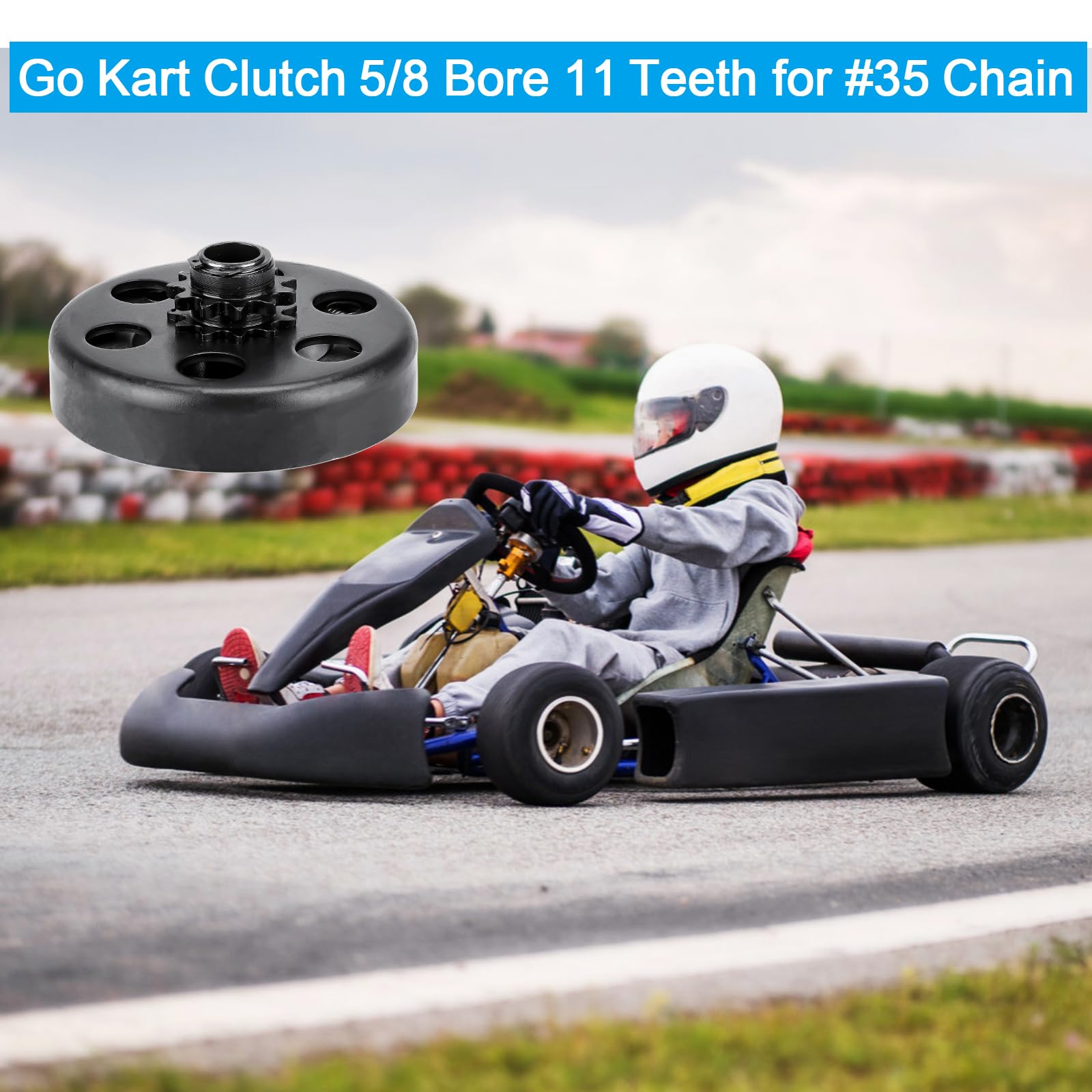 Youxmoto Go Kart Clutch 5/8'' Bore 11 Tooth For #35 Chain Predator 212 Clutch, 11T Centrifugal Clutch Perfect For Go Kart, Minib