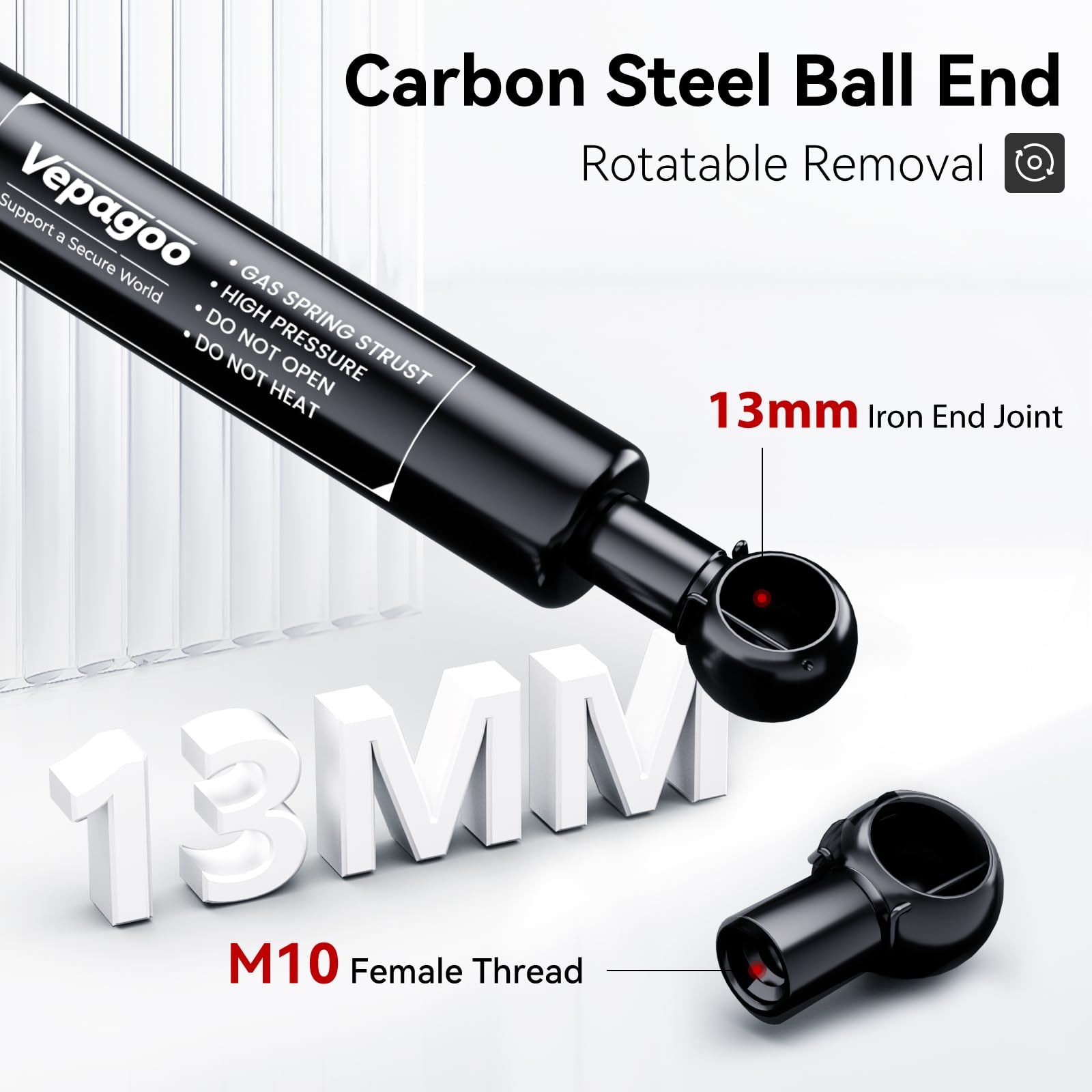 Vepagoo 38 Inch 250Lb/1112N Gas Struts Shocks For Heavy Duty Lid, Lift Support For Tonneau Cover Truck Rv Bed Snowmobile Trailer