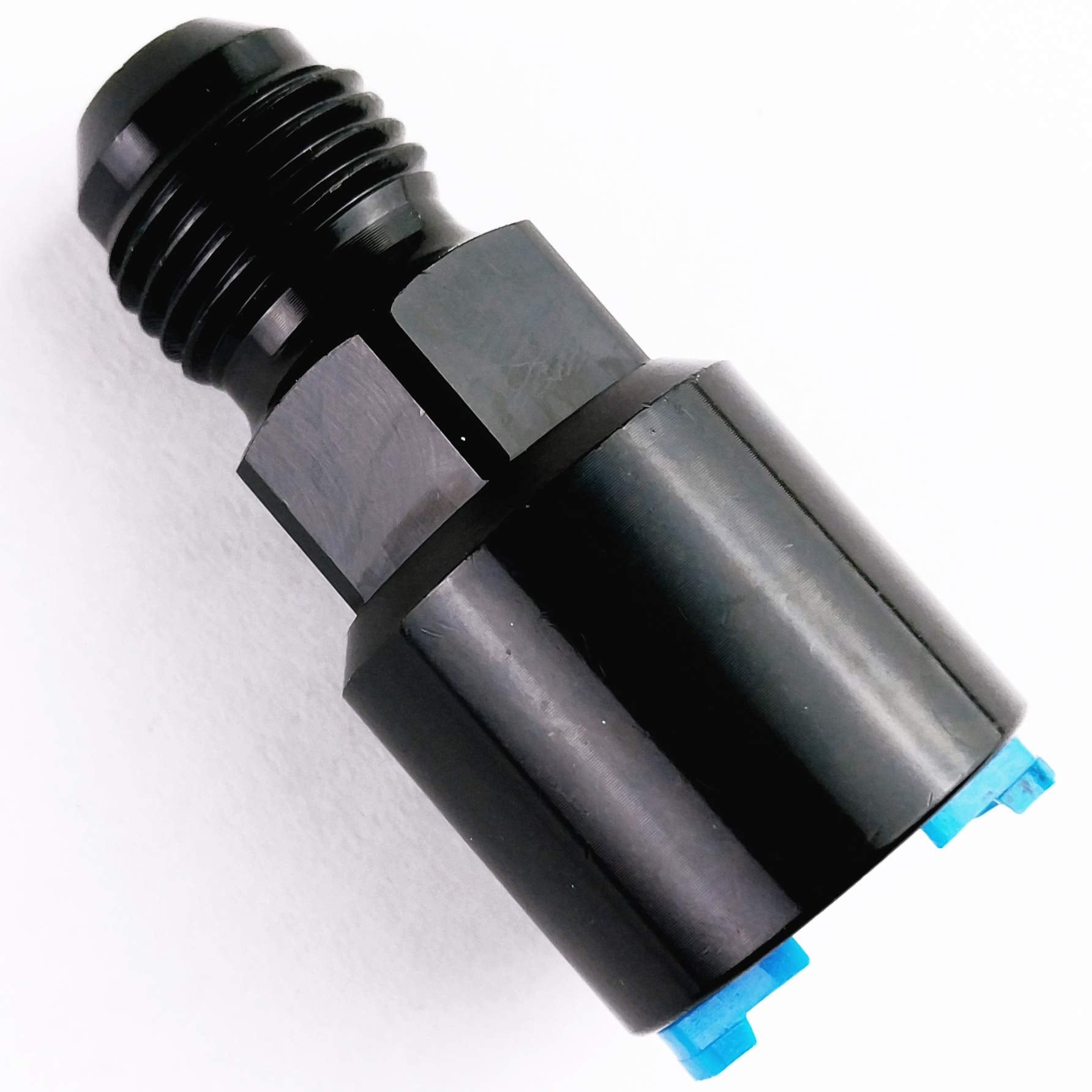 6An To 5/16 Quick Connect Fuel Rail Line Efi Adapter Fitting Ls Ls1 Ls3 Hose Gm Quick-Disconnect Female Push-On Aluminum Black