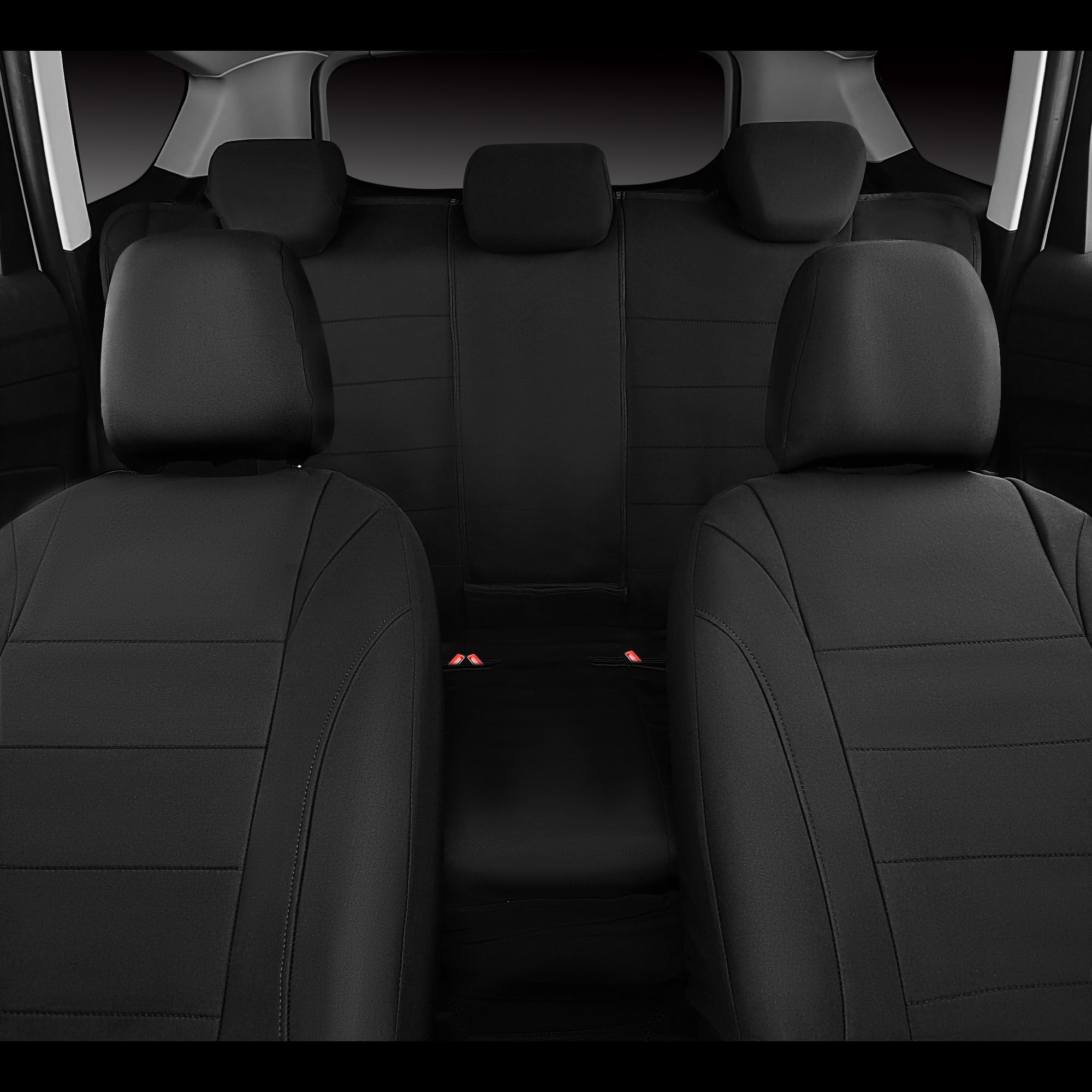 Car Pass Neoprene Waterproof Seat Covers, Universal Fit Black Full Sets, Protective Interior Covers For Auto Suv, Vans, Sedans,