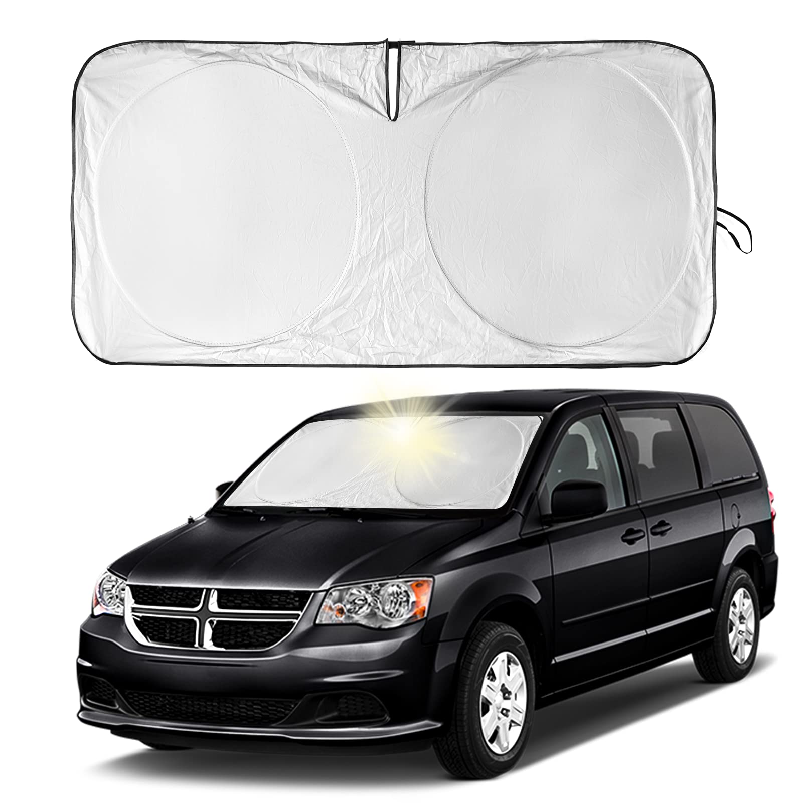 For Dodge Caravan 2006-2024 Front Windshield Sun Shade Sunshade-For Dodge Promaster 2014-2023 Windshield Cover, For Grand Carava