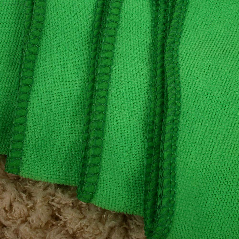 3NH 0F02 10Pcs Microfiber Universal Car Wash Cloth Car Green 25x25cm Cleaning Towel