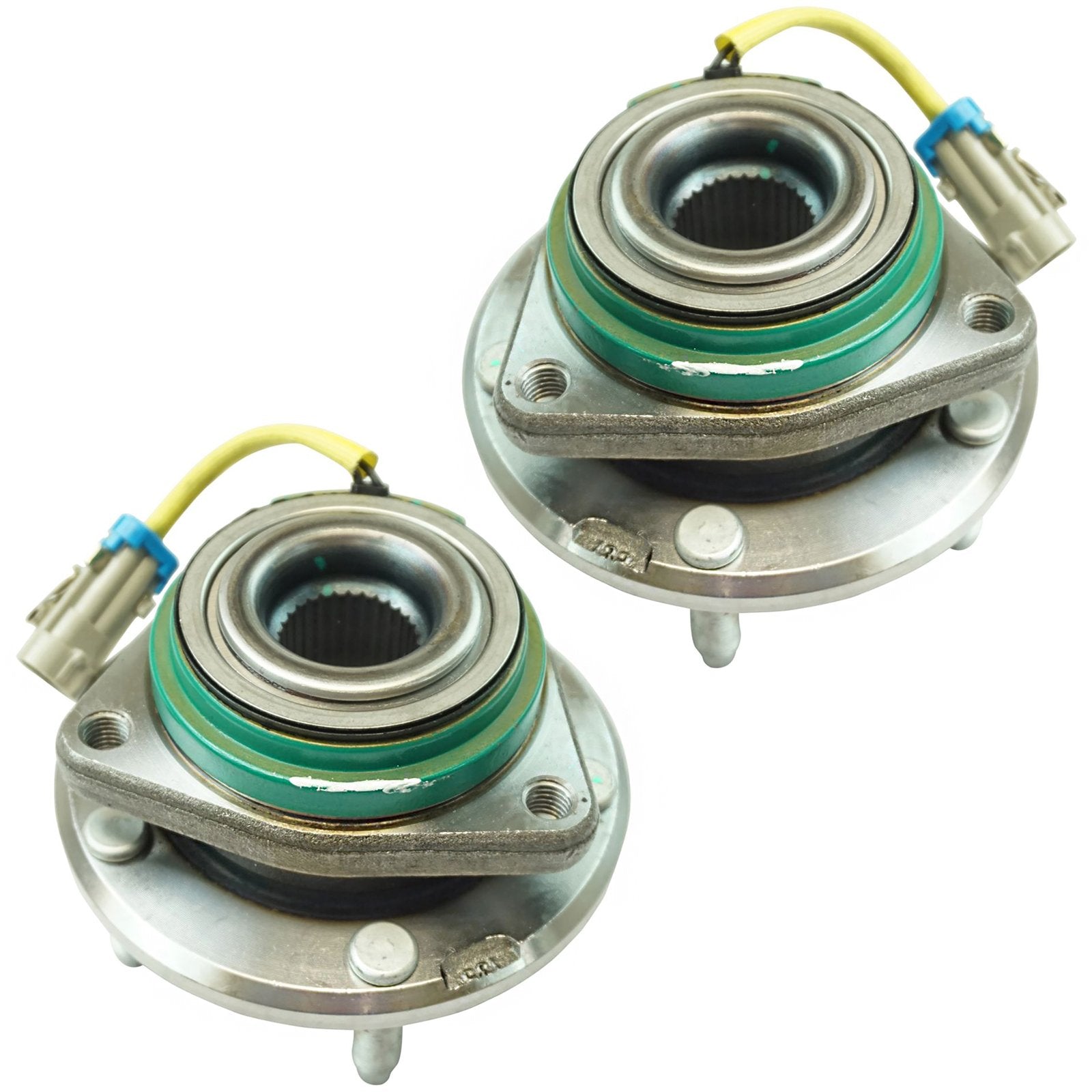 Trq Rear Wheel Hub Bearings Assembly Set Compatible With 2009 Cadillac Xlr 2009-2013 Chevrolet Corvette