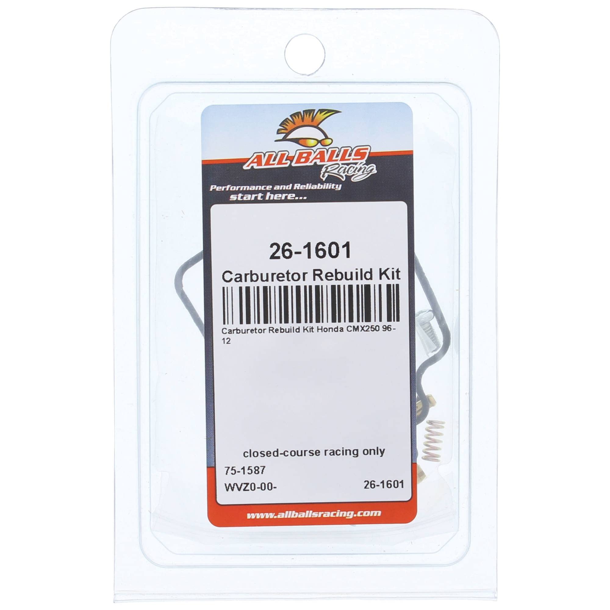 All Balls Racing Carburetor Rebuild Kit 26-1601 Compatible With/Replacement For Honda Cmx250 1996-2012