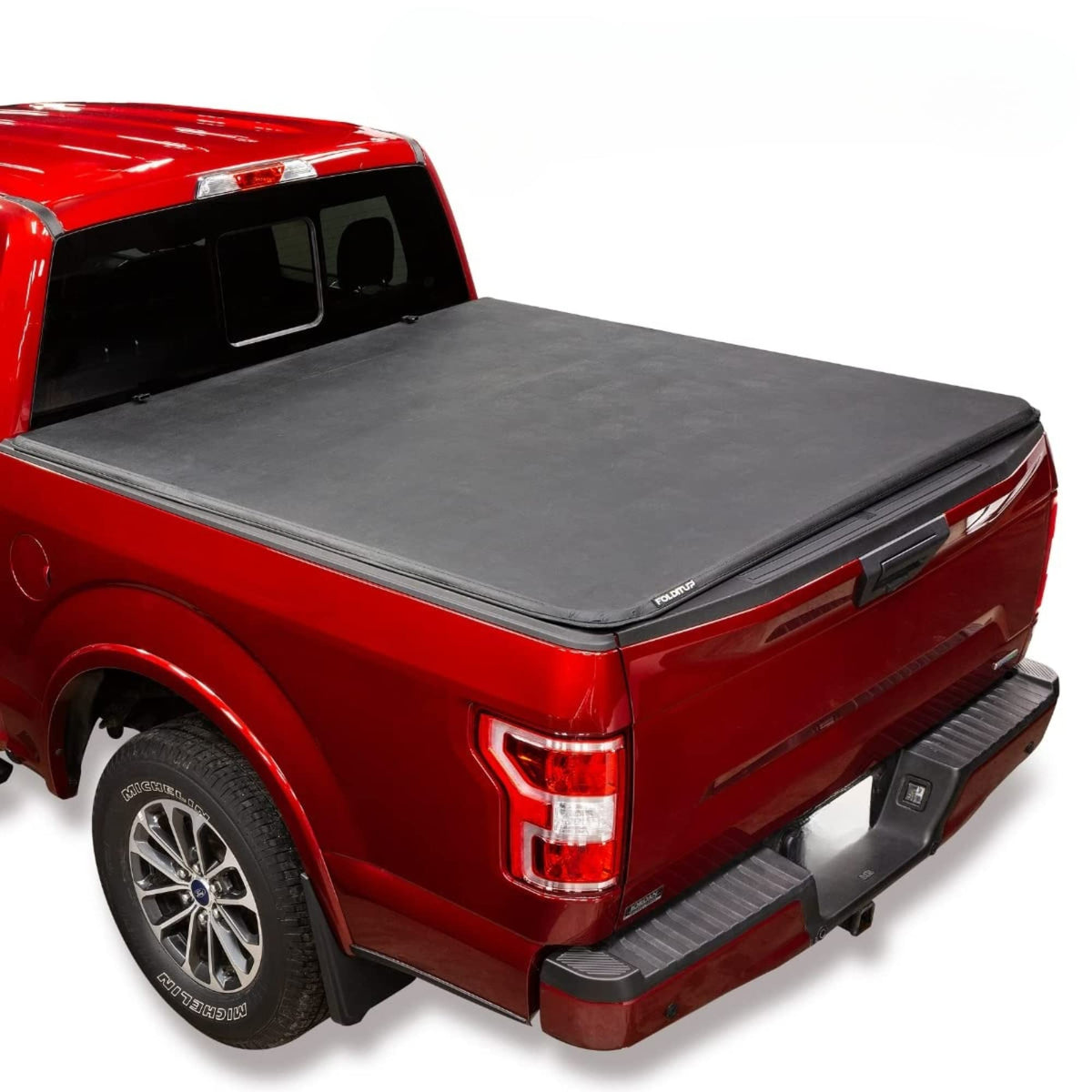 Leer Folditup | Fits 2015-2023 Ford F-150 With 56    Bed | Soft Tri-Fold Truck Bed Tonneau Cover | Easy Install | 4F112