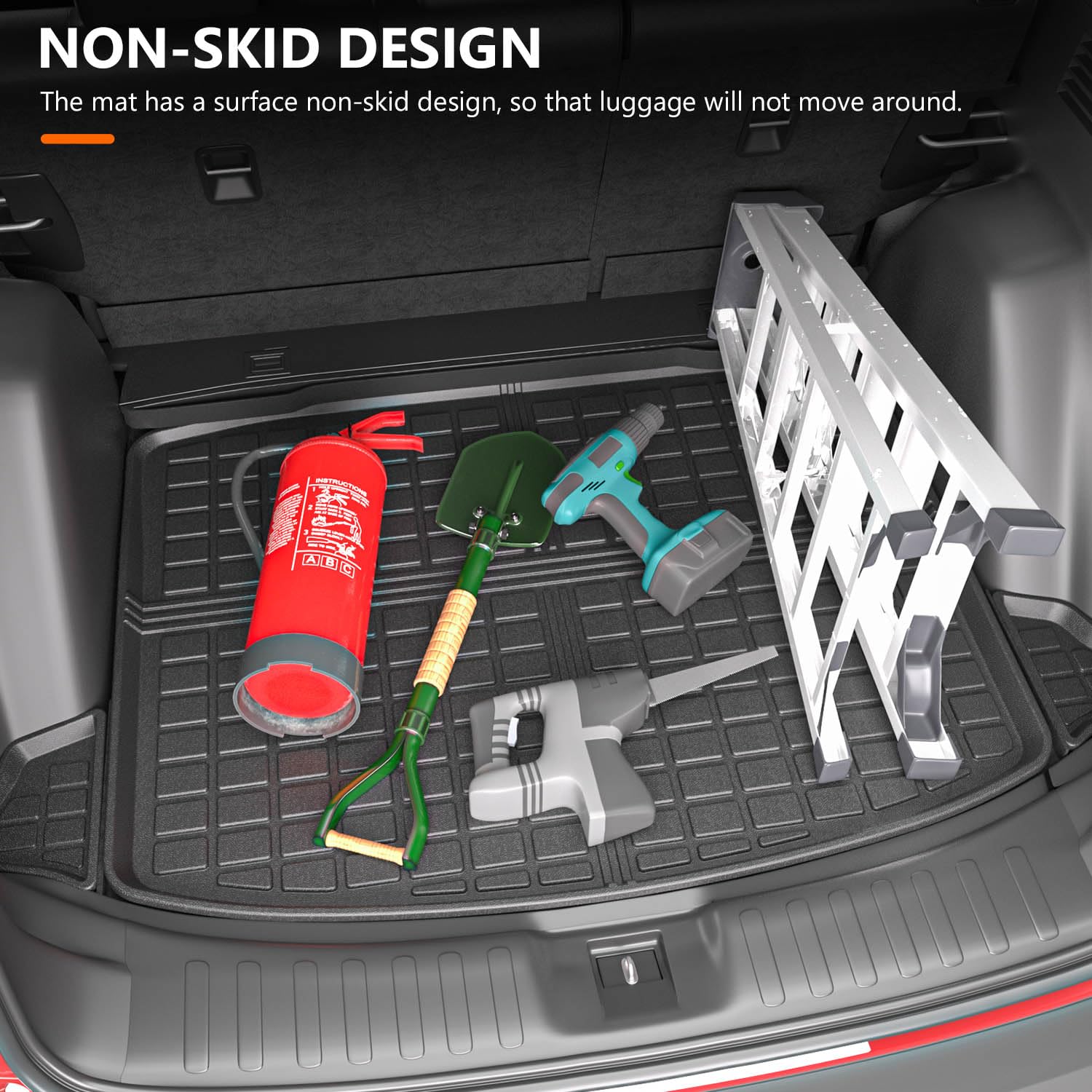 Powoq Fuel Trunk Mat Compatible With 2017-2022 Honda Crv Cargo Mat All Weather Cargo Liner Replacement For 2017-2019 2020 2021 2