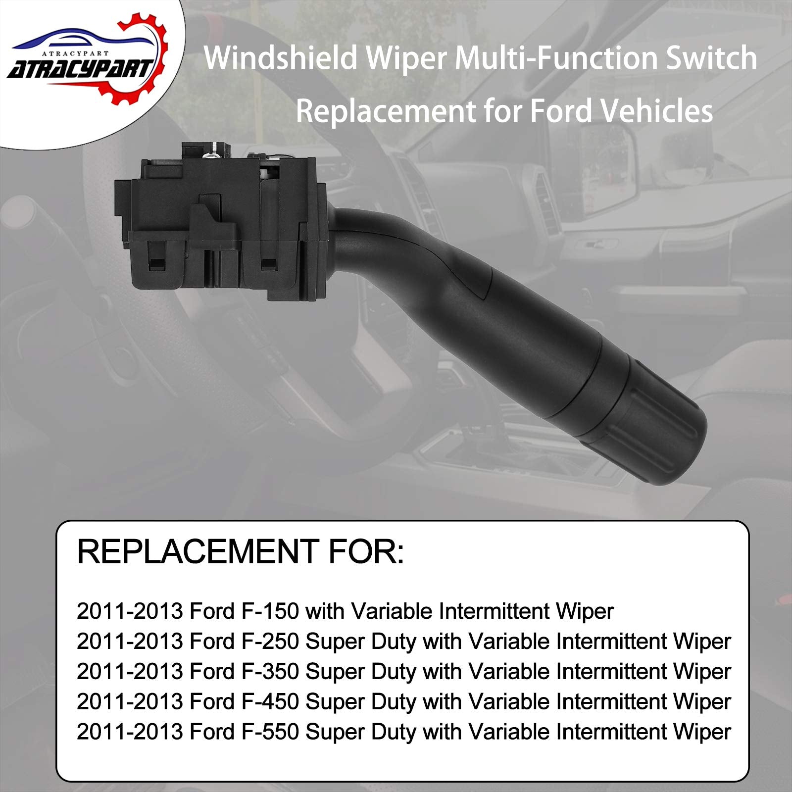 Windshield Wiper Switch Multi-Function Turn Signal Switch | Replacement For 2011-2013 Ford F-150 F-250 F-350 F-450 F-550 Super D