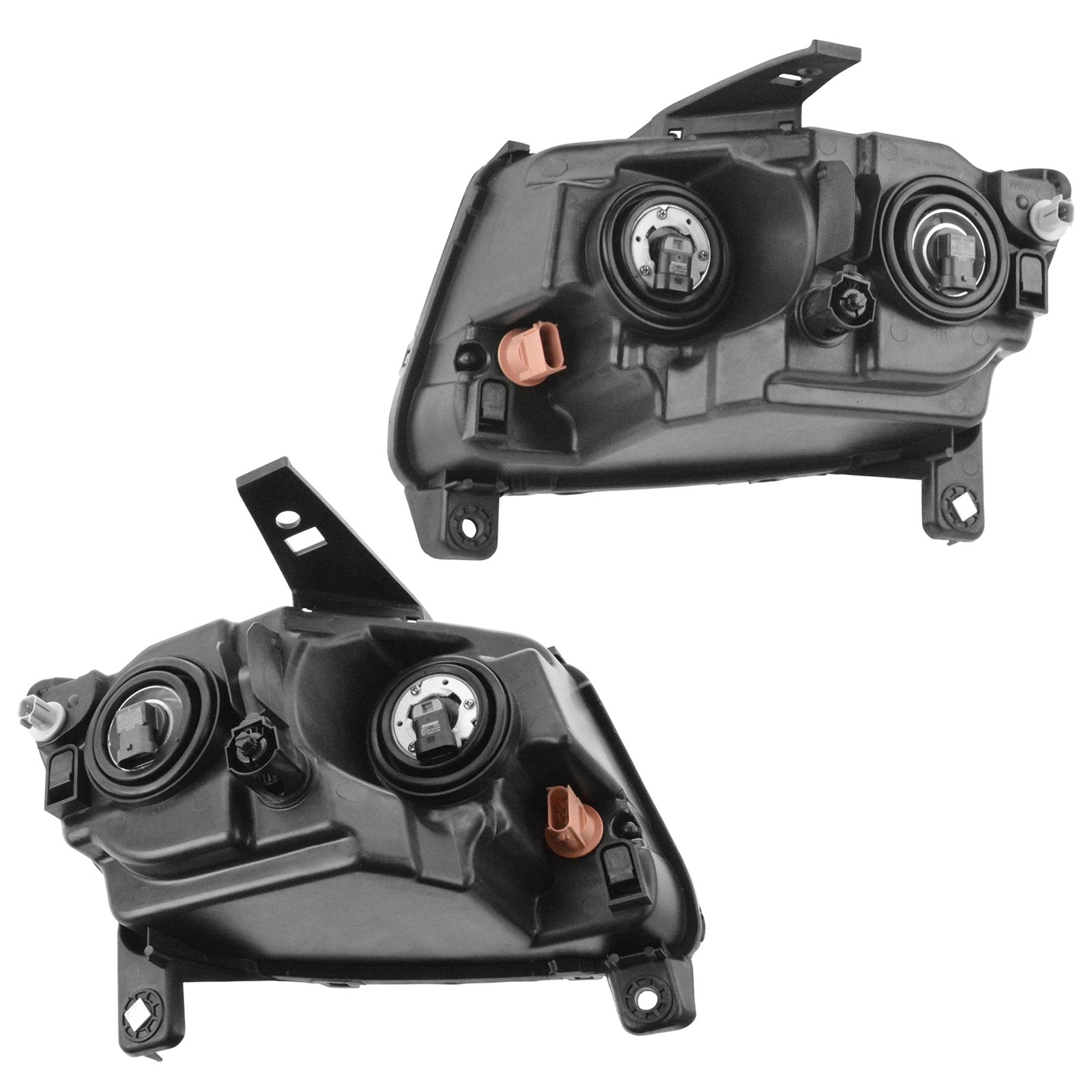 Trq Driver & Passenger Side Headlight Assembly Set Headlights Driver & Passenger Side Compatible With 2013-2017 Jeep Compass Ch2