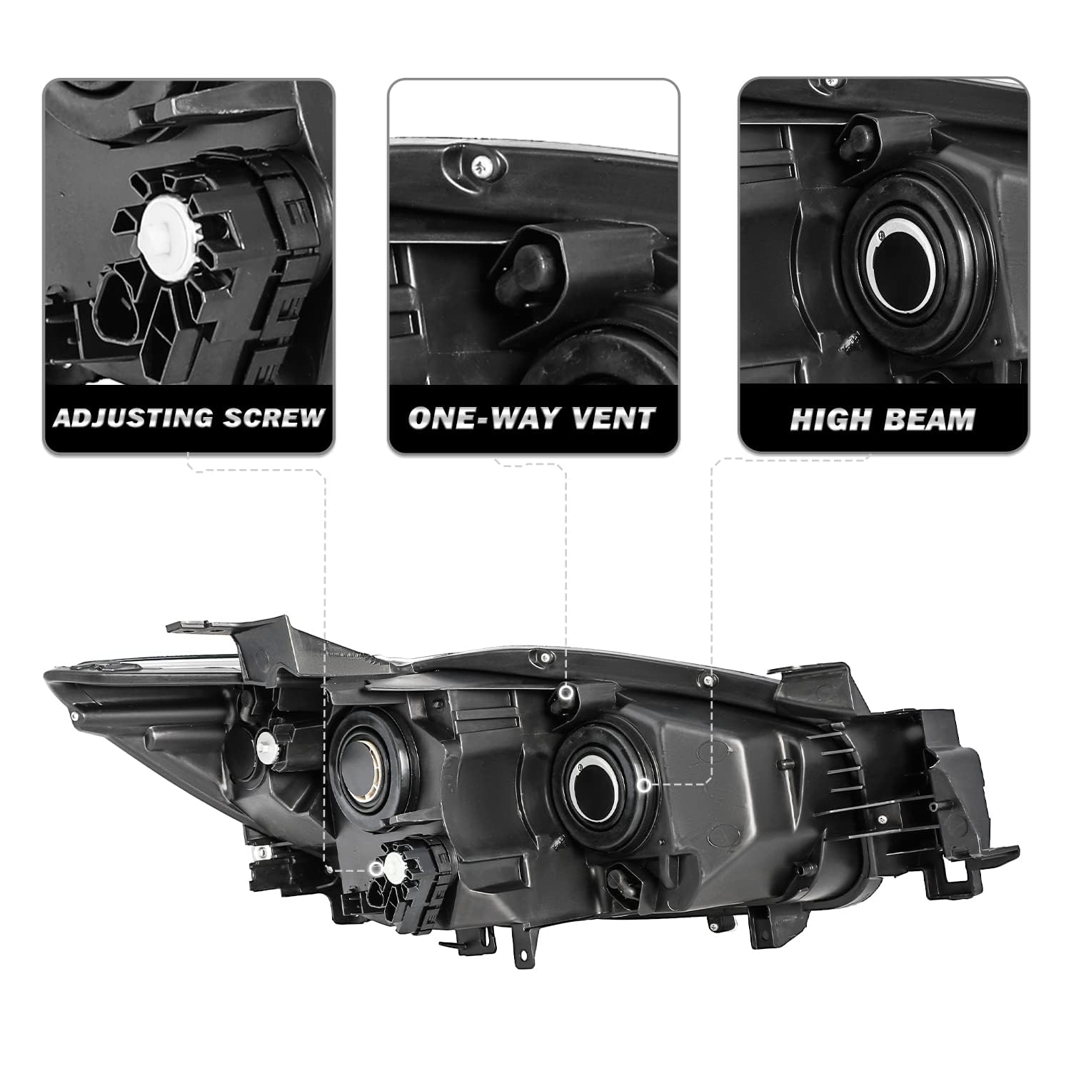 Sockir Headlights Assembly Fit For 2013 2014 2015 2016 Mazda Cx-5 Factory Halogen Projector Headlamp Replacement Passenger And Driver Side