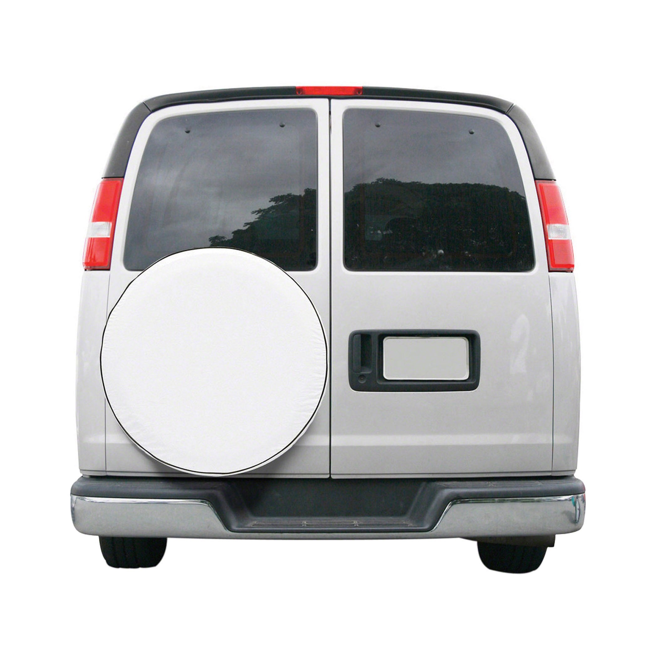 Classic Accessories Over Drive Custom Fit Spare Tire Rv Cover, Wheels 24-25 Diameter, White