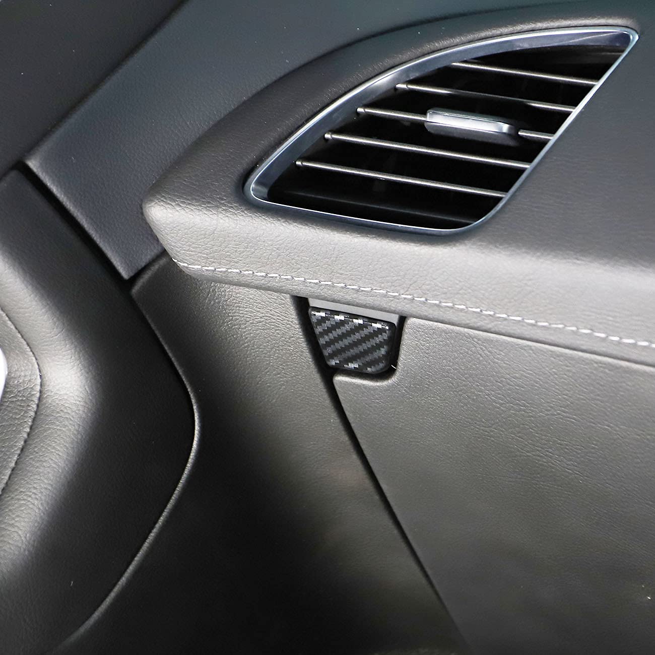 Korlot Carbon Fiber Glove Box Handle Switch Cover Trim For Chevrolet Corvette C7 2014-2019