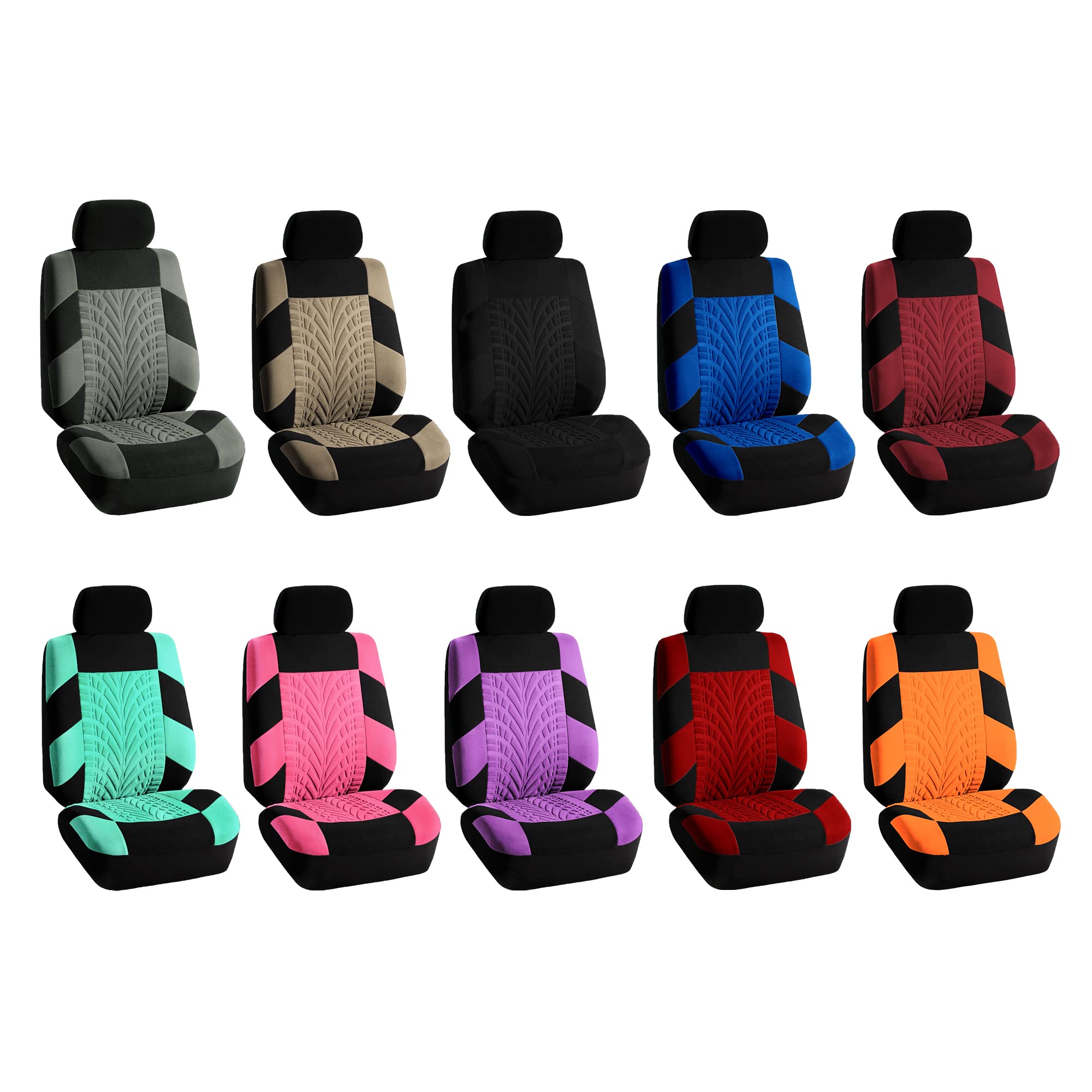 Fh Group Travel Master Seat Covers Front Set - Universal Fit For Cars Trucks And Suvs (Beige) Fb071102