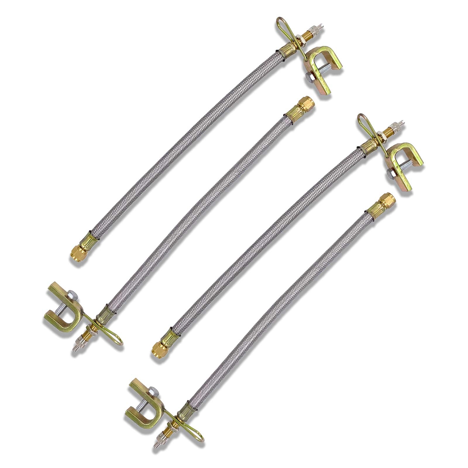 Ckauto 4 Pcs 12''/300Mm Metal Valve Stem Extenders, Universal Valve Stem Extensions Made Of Epdm Rubber, Fit For Heavy Vehicles,