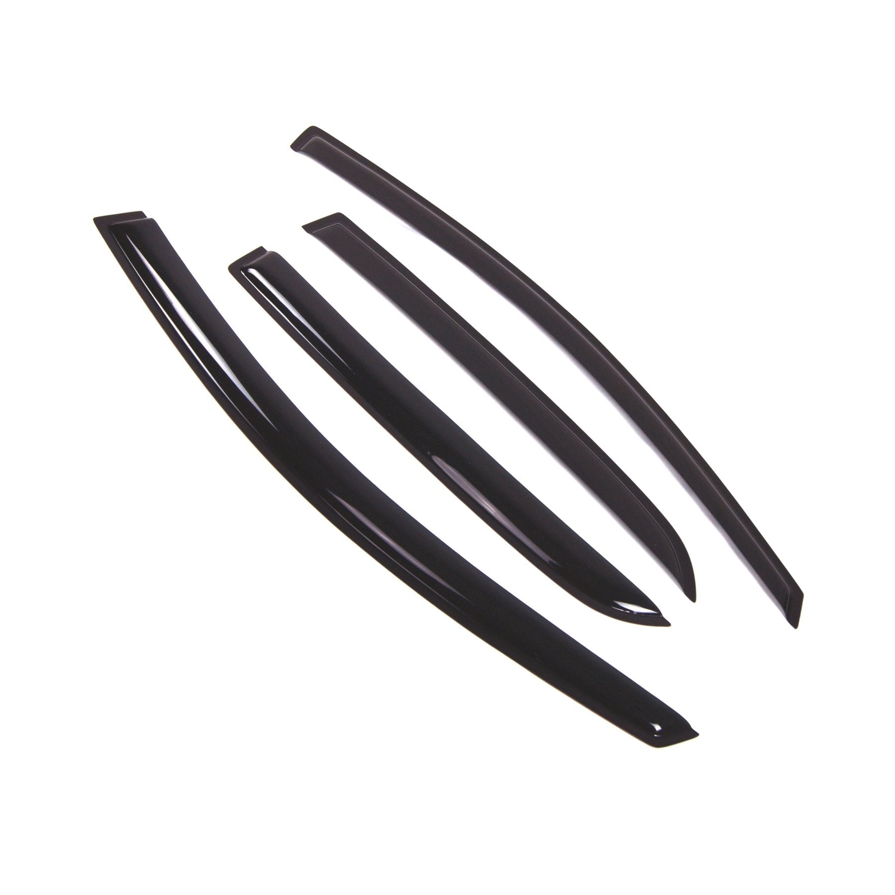 Tuningpros Window Visor Compatible With 2006-2008 Mazda Mazda5, Dgwv2-485 Outside Mount Deflector Rain Guard Dark Smoke, 4 Pcs S