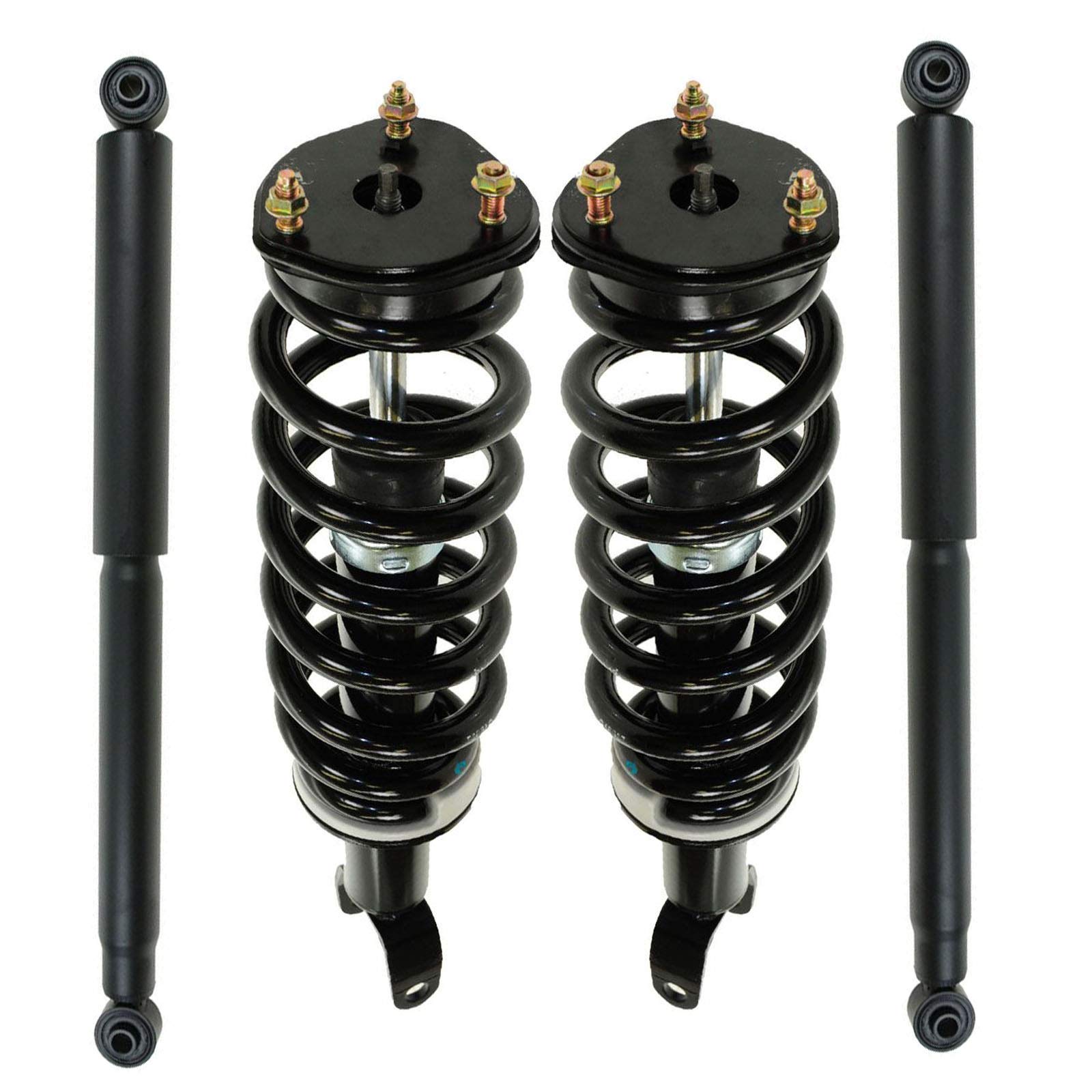 Trq Front And Rear Complete Strut Assembly & Shock Absorber Kit Complete Strut & Coil Spring Assembly Compatible With 2009-2010