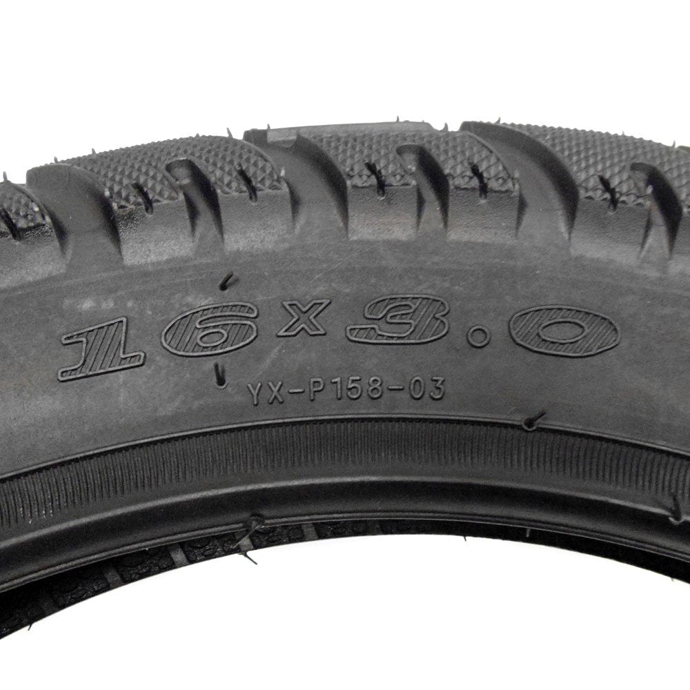 Mmg Combo Electric Bike Tire Size 16X3.0 (80-305) Fits On 12 Inches Rim Includes Inner Tube Compatible With E-Bikes, Scooters, M