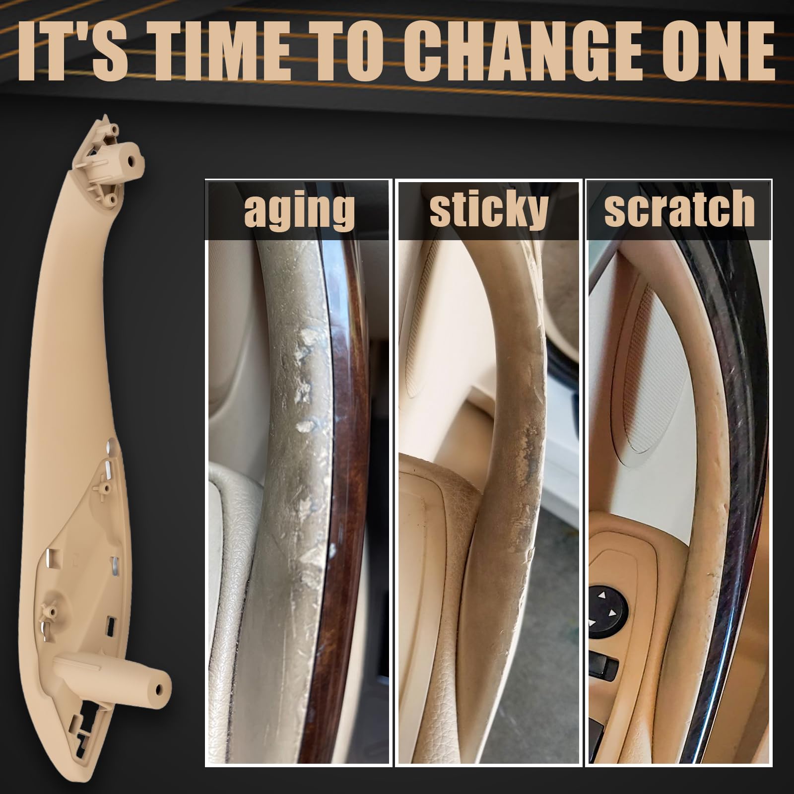 Weileite Front Right Passenger Side Interior Inner Inside Door Pull Handle Grab Fit Bmw 320,328,330,335,M3 F30/F31/F34/F80 3 201