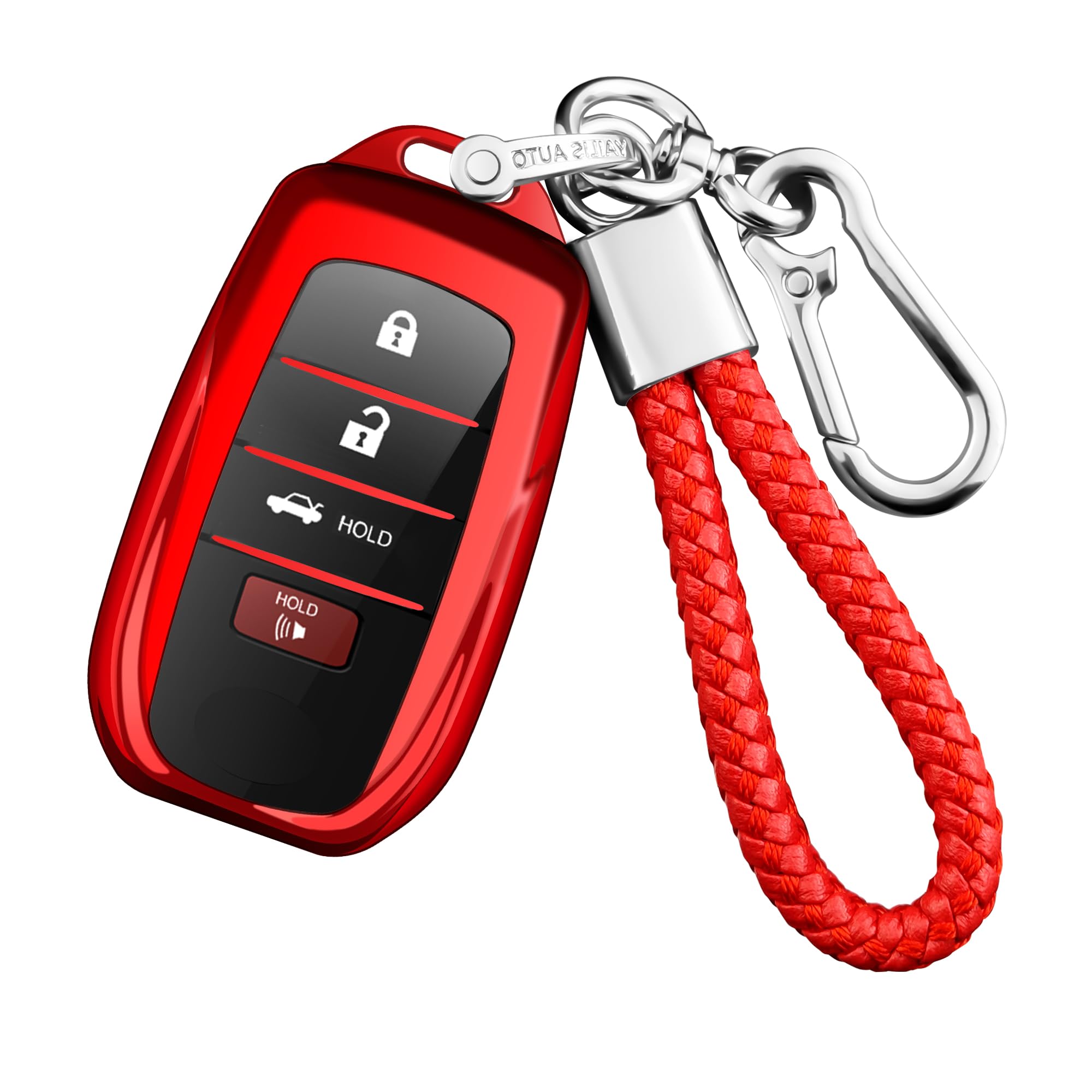 Compatible With Toyota Key Fob Cover With Keychain,Key Shell Case For 2025 Camry 2021-2024 Venza,Rav4 Prime,Sienna, 2019-2024 La