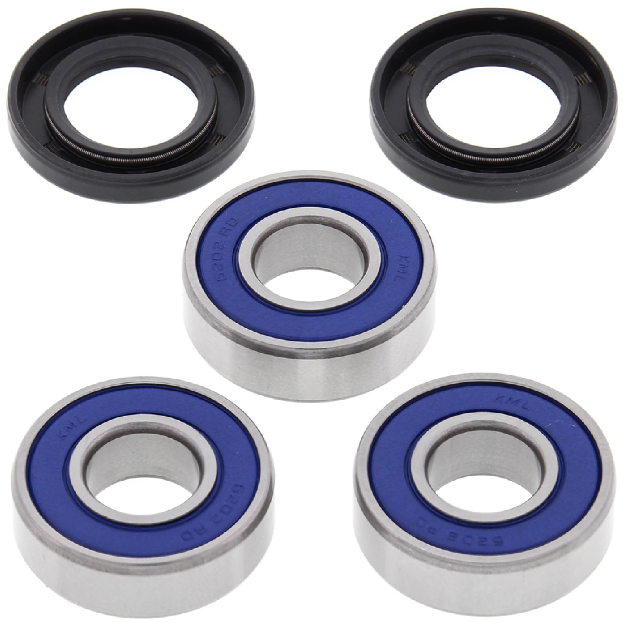All Balls Racing 25-1033 Rear Wheel Bearing Kit Compatible with/Replacement For Kawasaki KLX 140 2008-2017, KLX 140 G 2017