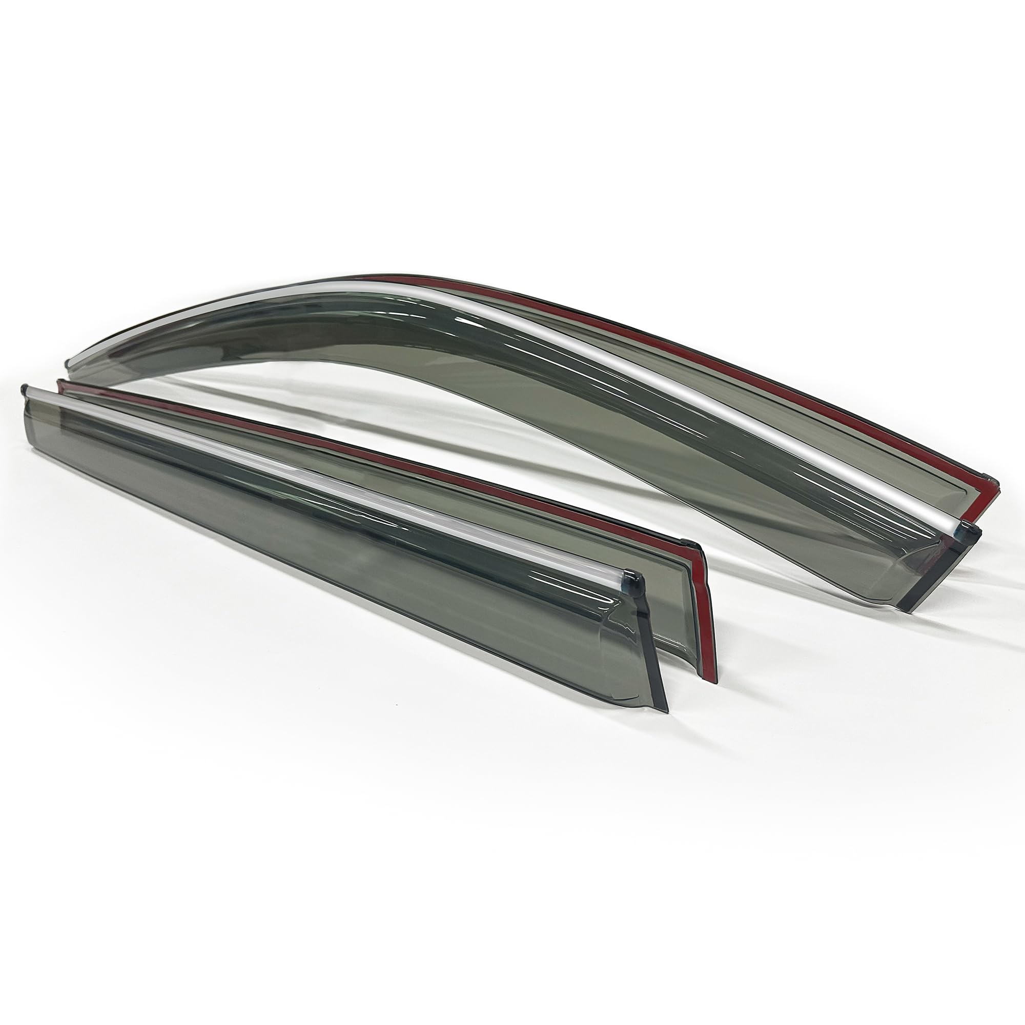 AUXKO Rain Guards for Honda CRV 2025 2024 2023 Translucent Window Visors with Chrome Trim Weather Deflectors Wind Deflectors Ven