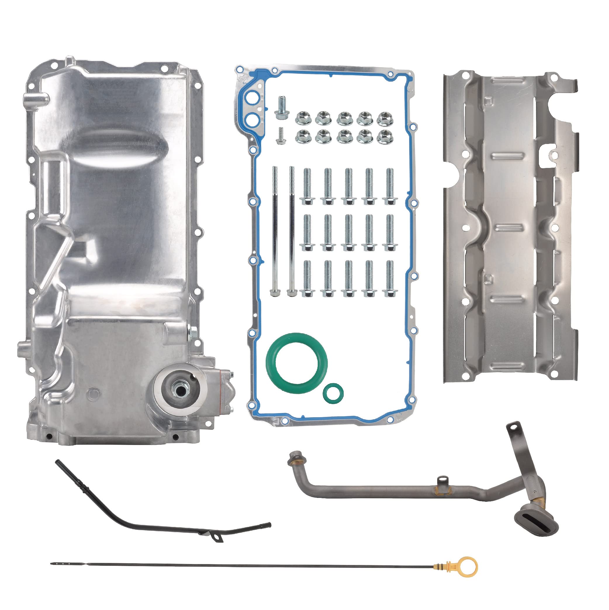 GESEXI 19212593 LSX Swap Retrofit Aluminum Oil Pan Kit Compatible with Chevrolet GM LS1 LS3 LSA Engines
