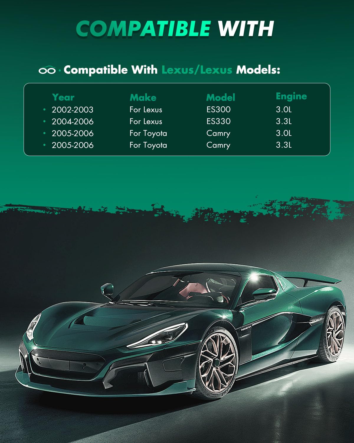 Scitoo D906 D885 Front Rear Ceramic Brake Pads Sets Fit For Lexus Es300 2002-2003,For Lexus Es330 2004-2006,For Toyota For Camry