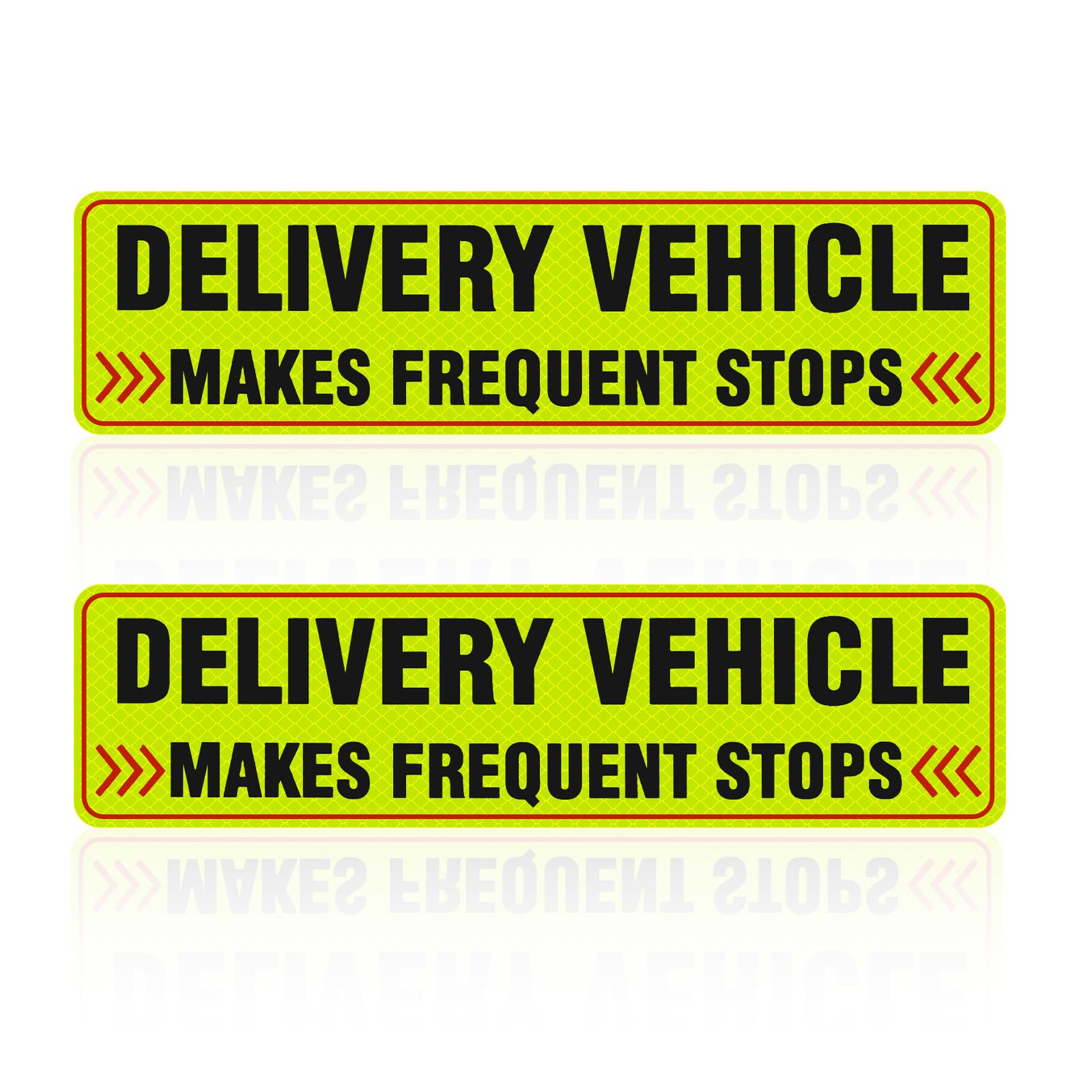 2PCS Delivery Driver Magnet for Car,Reflective Frequent Stops Car Magnet for Clear Identification,Anti-Water Delivery Sign for C
