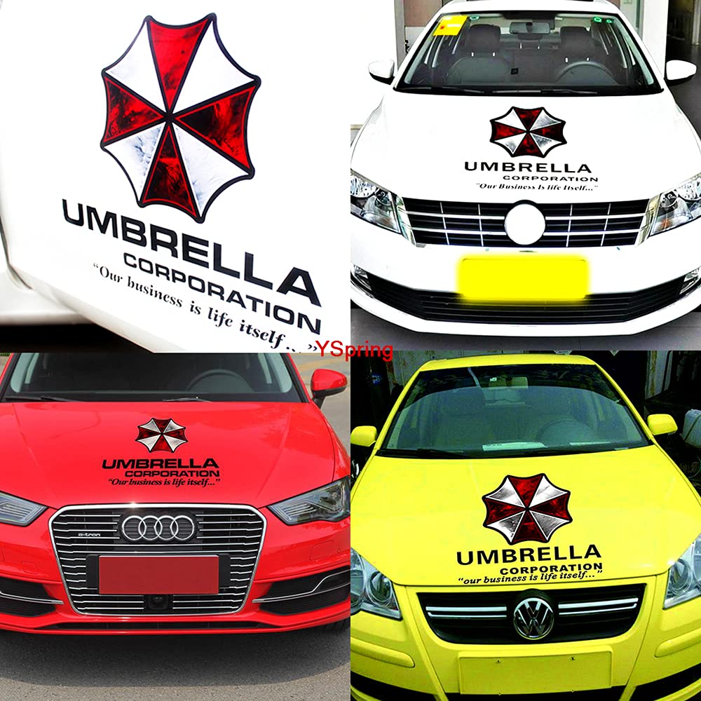 Hinscr Reside Nt Evi L Car Front Cover Decal Umbrella Corporation Logo Sticker Auto Body Vinyl Sticker For Vehicles(Style K - Bl