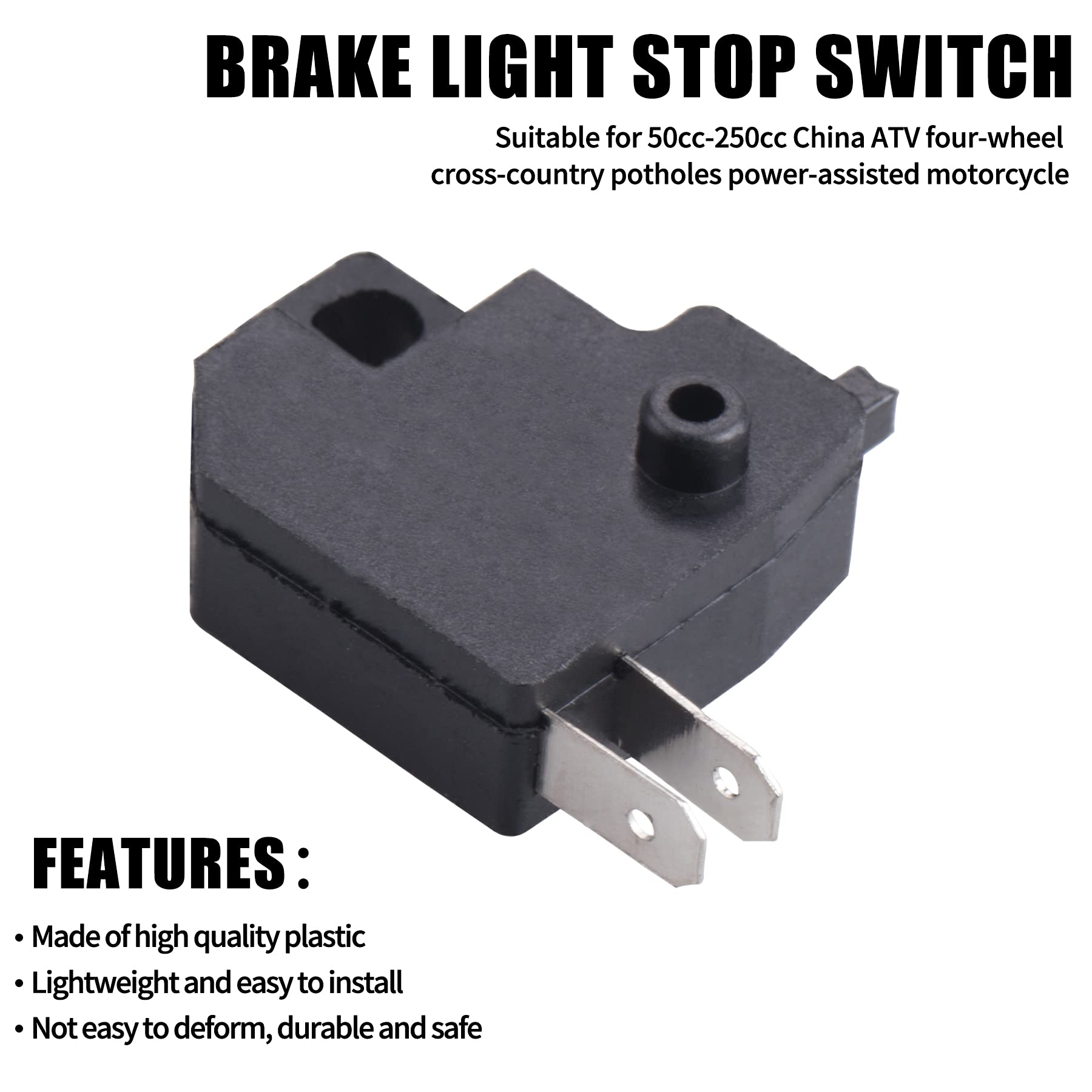 Oraevy Motorcycle Front Left (Right) Brake Light Stop Switch For 50Cc-250Cc Chinese Atv Quad Dirt Pit Bike Moped Scooter Compatible With Yamaha Honda Kawasaki Suzuki Gy6