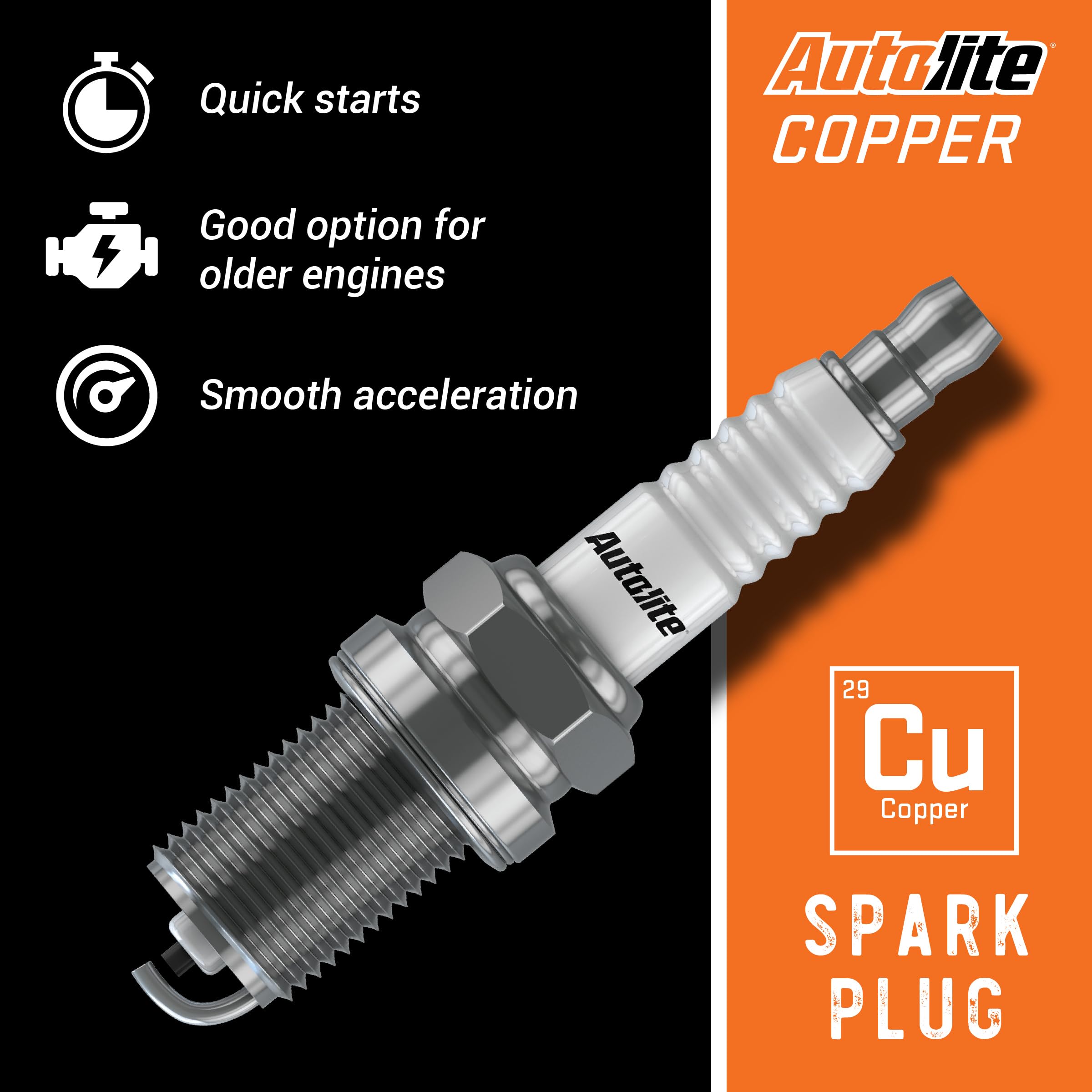 Autolite 4063 Copper Resistor Automotive Replacement Spark Plugs (4 Pack)