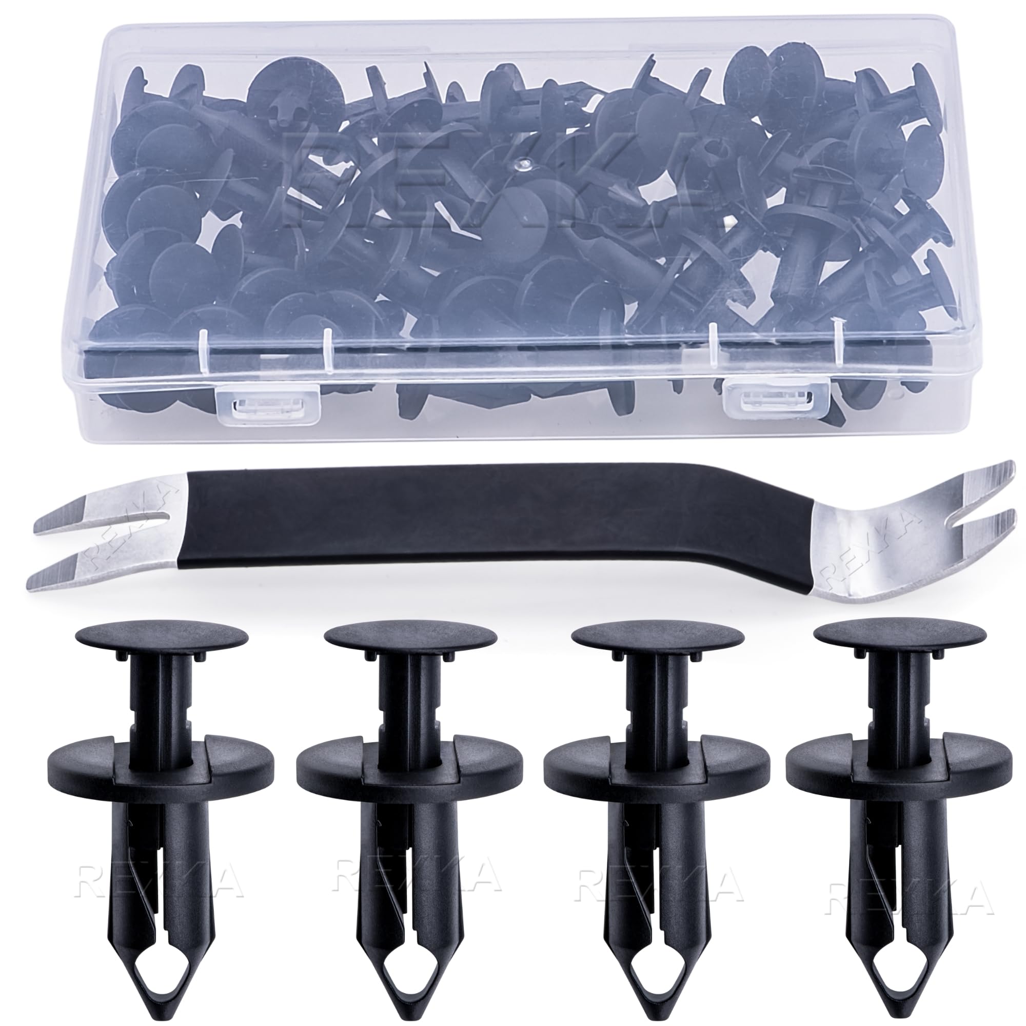 Rexka 31Pcs Grille Push Pin Retainer Clips Fasteners Rivet 6503598 Compatible With 2007-2020 Jeep Wrangler & 05-10 Grand Cheroke