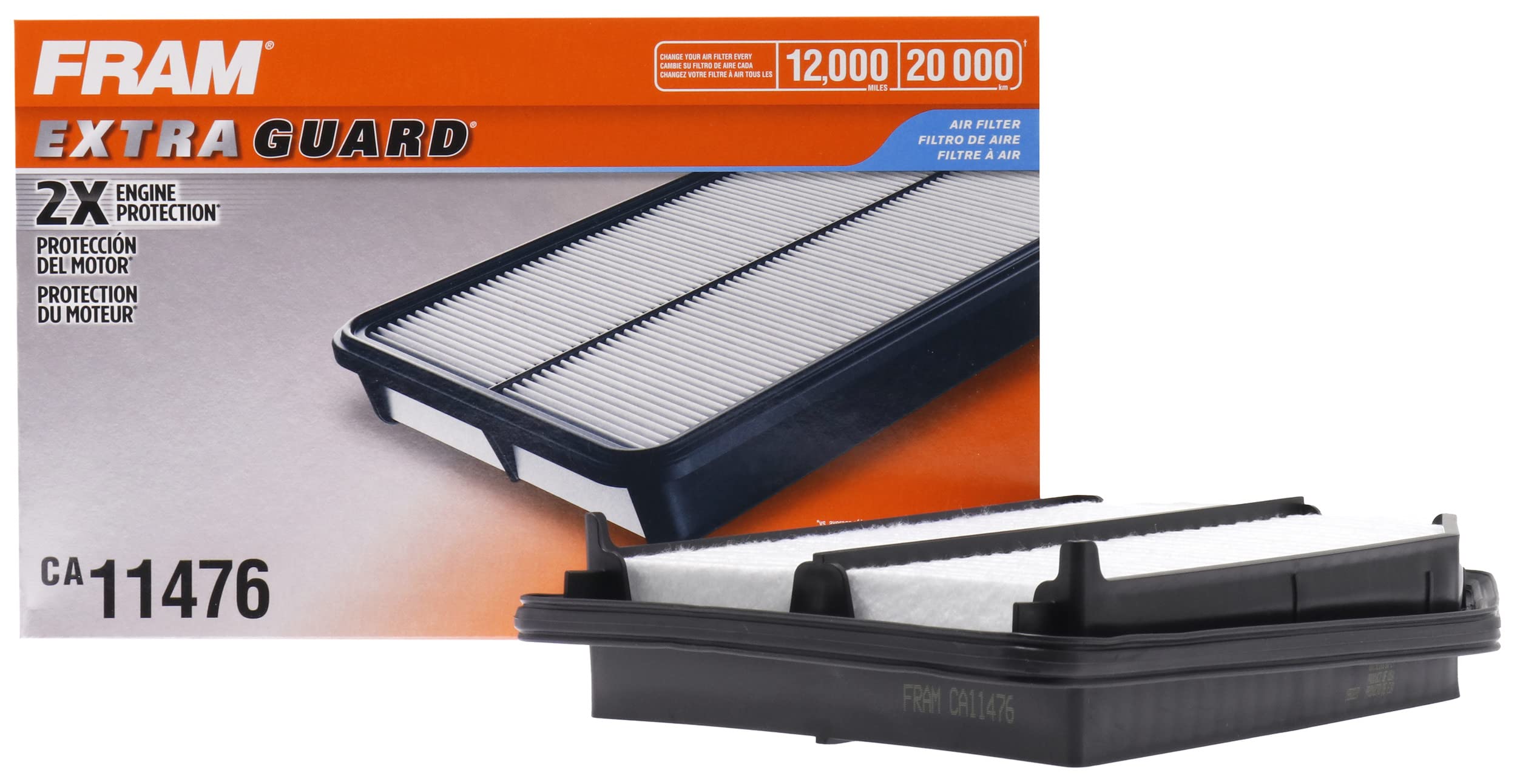 FRAM Extra Guard CA11476 Replacement Engine Air Filter for Select Honda Accord and Acura TLX (2.4L) Models, Provides Up to 12 Mo