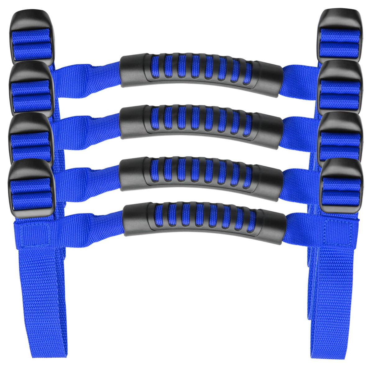 4Pcs Blue Grip Handle Holder Roll Bar Grab Handles Compatible With Jeep Wrangler Accessories 1987-2021 Yj Tj Lj Jk Jl Sports Sah