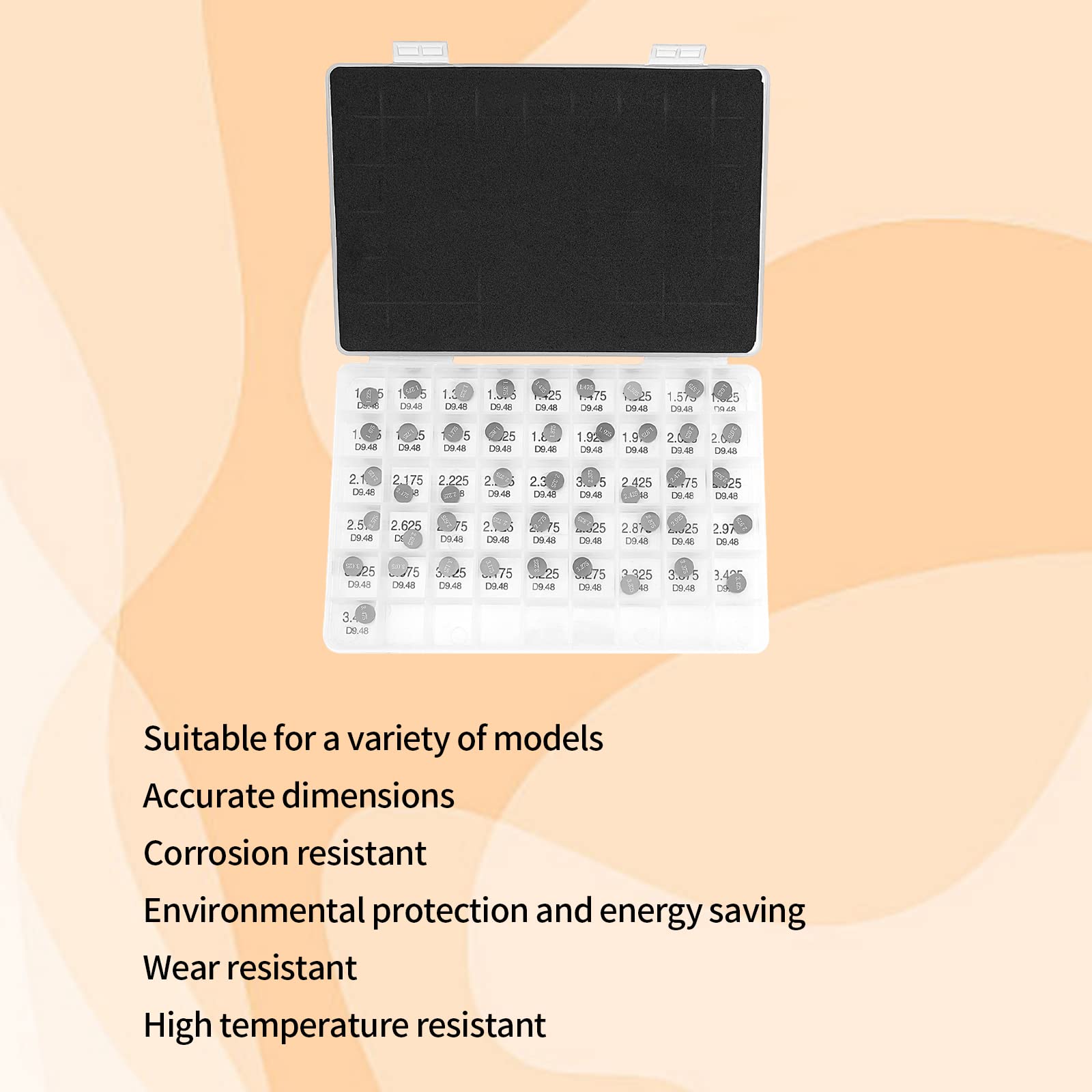 LCGLY 7.48mm O.D. Adjustable Valve Shim Kit 1.20mm-3.50mm Thick Fit for Yamaha YZ250F 2001-2012/Kawasaki KLX300R 1997-2005 KX250