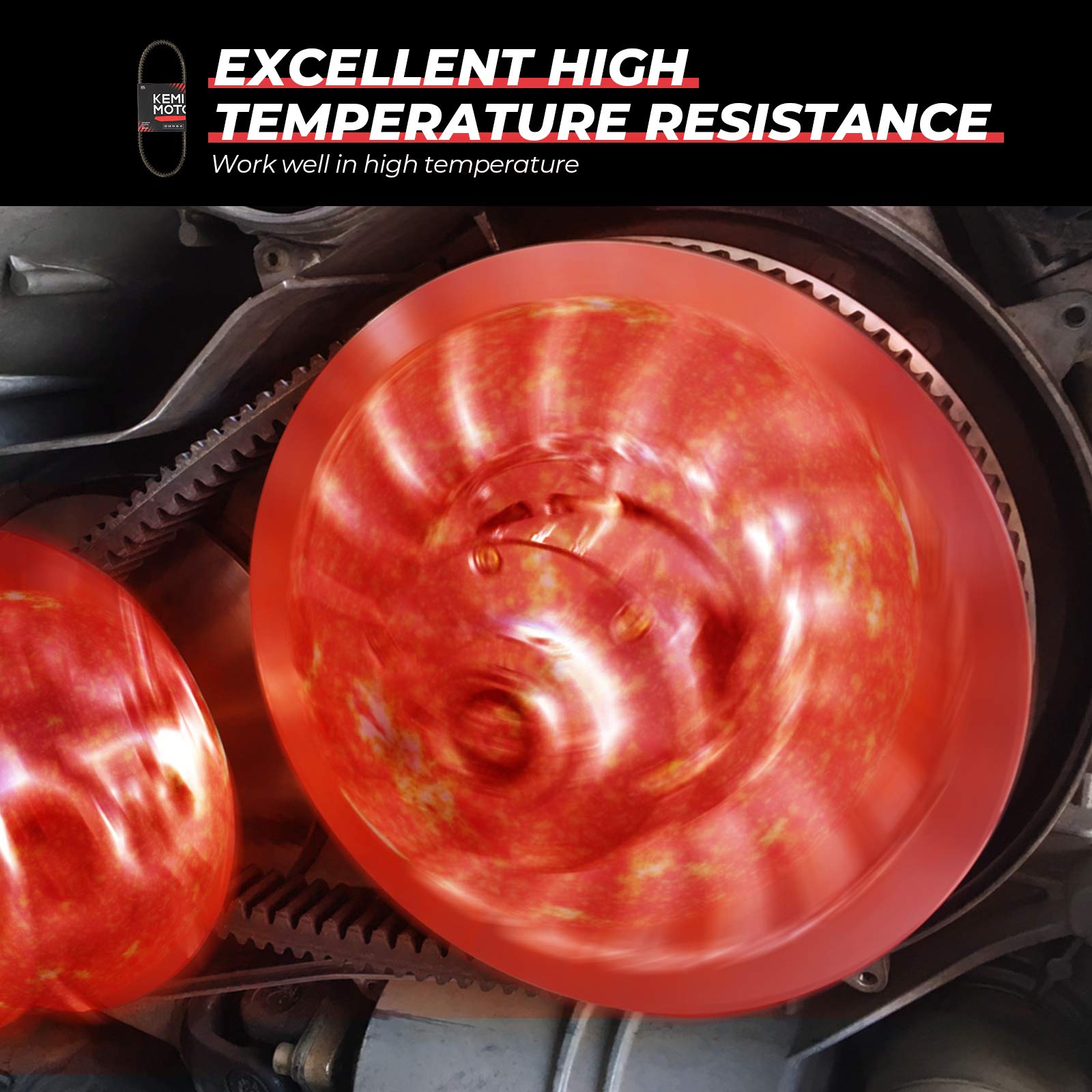 Kemimoto Drive Belt 3211077 20G4022 Heavy-Duty Cvt Carbon Drive Belt Compatible With Polaris Sportsman 400 500, Ranger 500/Xp 87