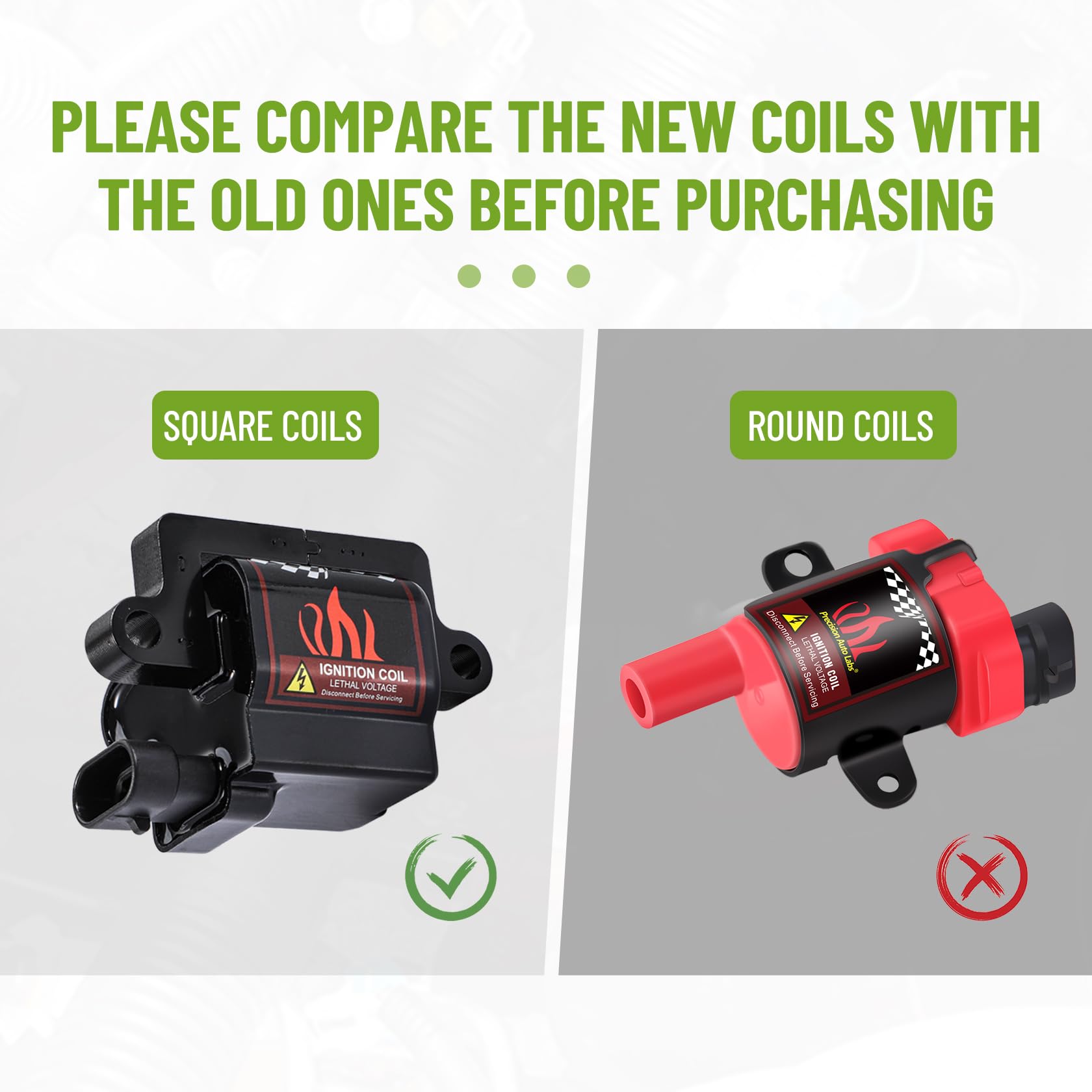 Bang4Buck 8Pcs Uf271 D581 Ignition Coil Pack Compatible With Cadillac Chevy Gmc Sierra Suburban Escalade Avalanche Silverado 4.8