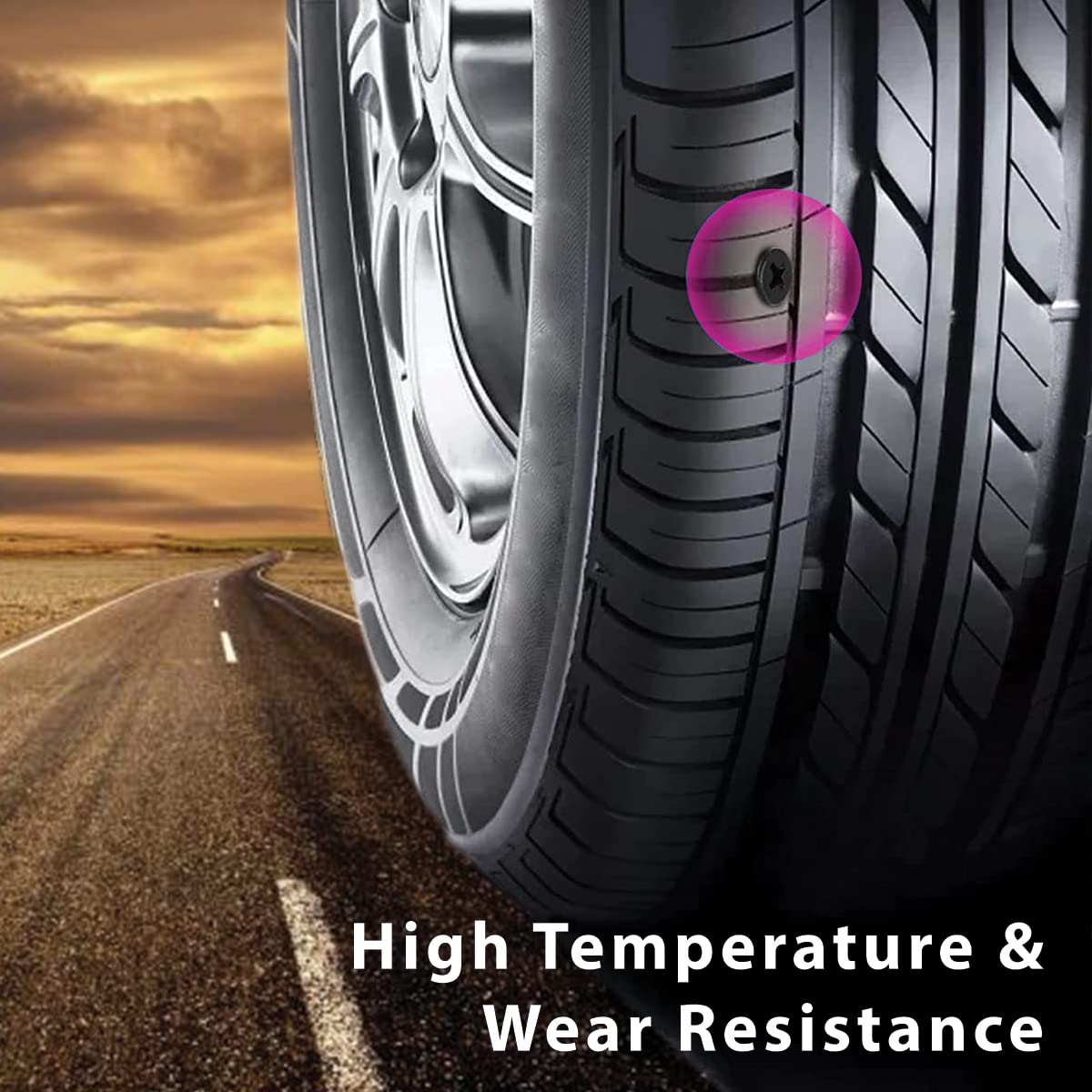 GradCap 20pcs Tyre Repair Kit, Tire Rubber Nails Tool, Self-Service Car Wheel Puncture Repair Screws with Screwdriver Set for Au