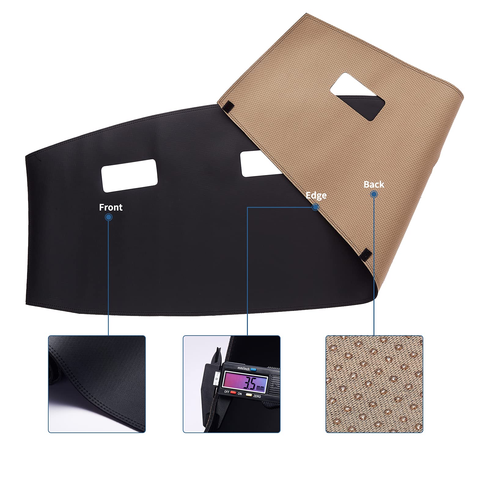 BDFHYK Dashboard Dash Cover PU Dash Mat Compatible with 2002-2005 Dodge Ram 1500 and 2003-2005 Dodge Ram 2500 3500