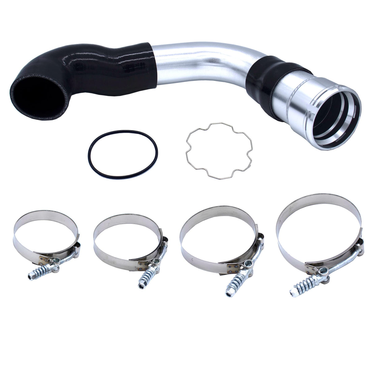 MOCW 3.5'' Cold Side Intercooler Pipe Kit & Boot Upgrade Kit Compatible with 2011-2016 Ford 6.7L Powerstroke Diesel F-250 F-350 