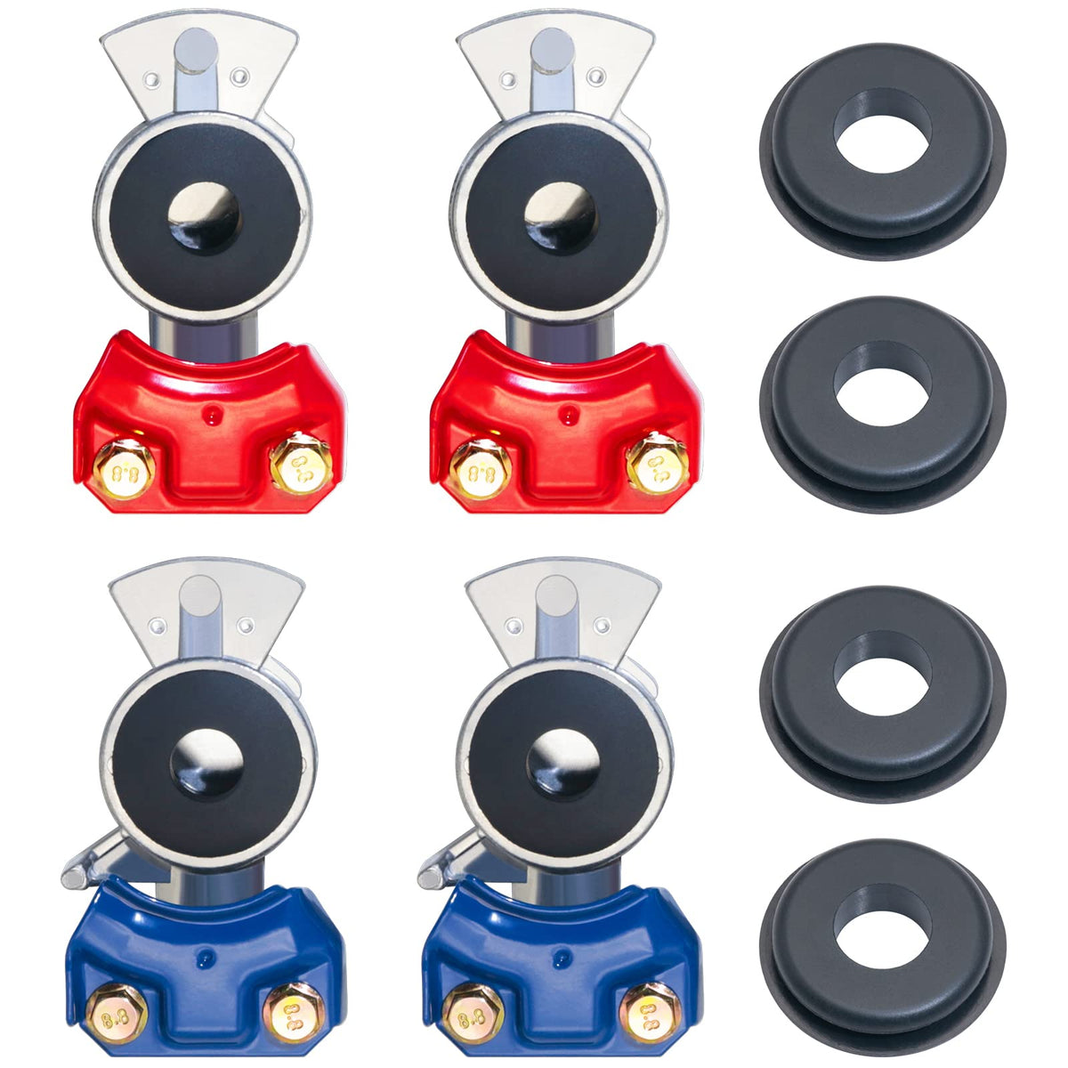 Kootans Universal Gladhand With Glad Hand Seals, Emergency Glad Hands For Semi Trucks Rvs Trailer Air Hose Brake Coupling Servic