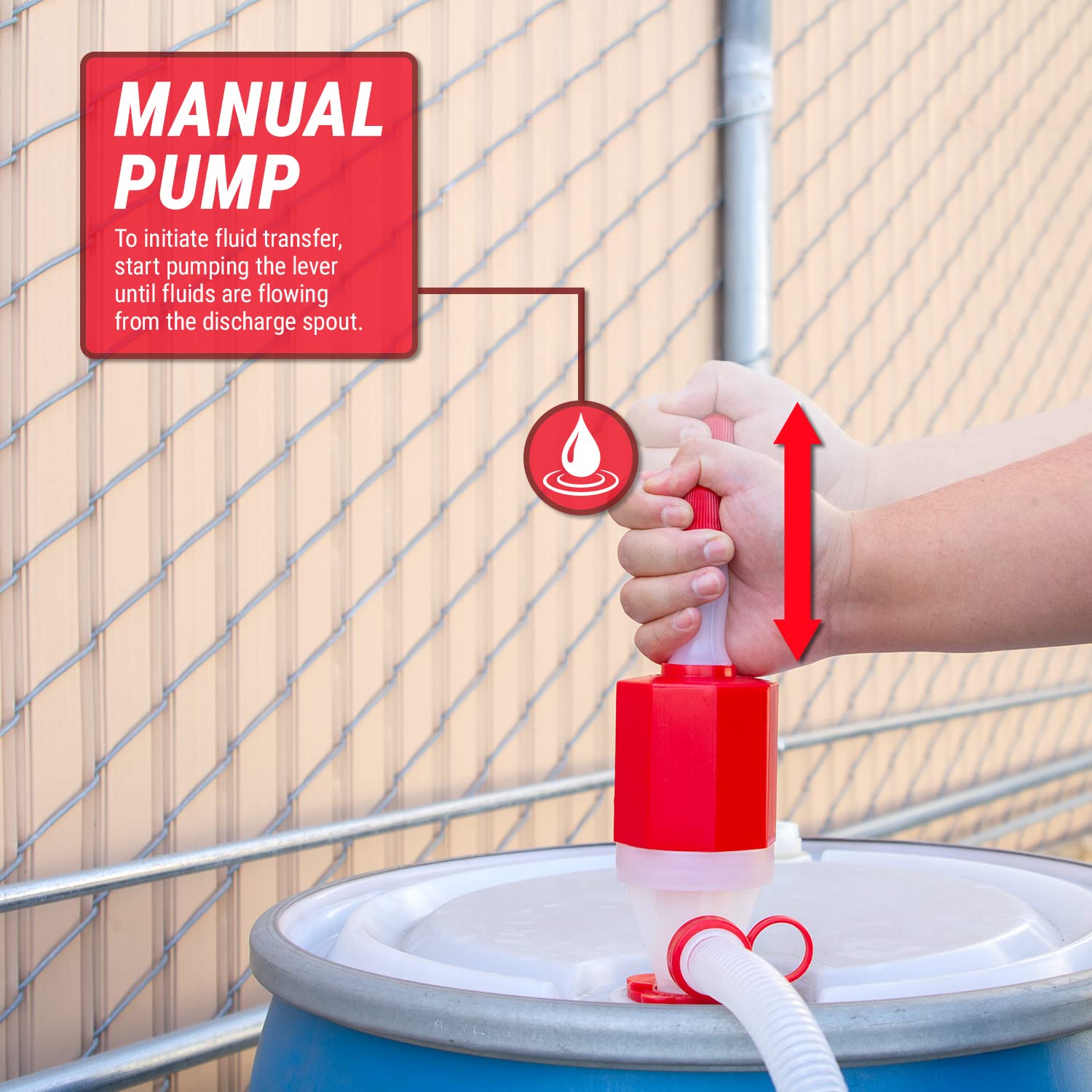 TERA PUMP Adjustable Length Portable Lightweigtht Siphon Transfer Pump for Drinking Water, Oils, E85, E15, Gasoline, Diesel, Mil