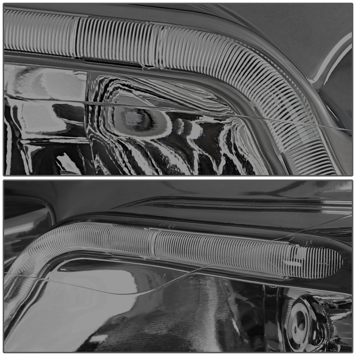 Dna Motoring Hl-Lb-Ci06-Sm-Am Smoked Amber Headlights With Led Day Running Light Strip Replacement For 06-13 Impala