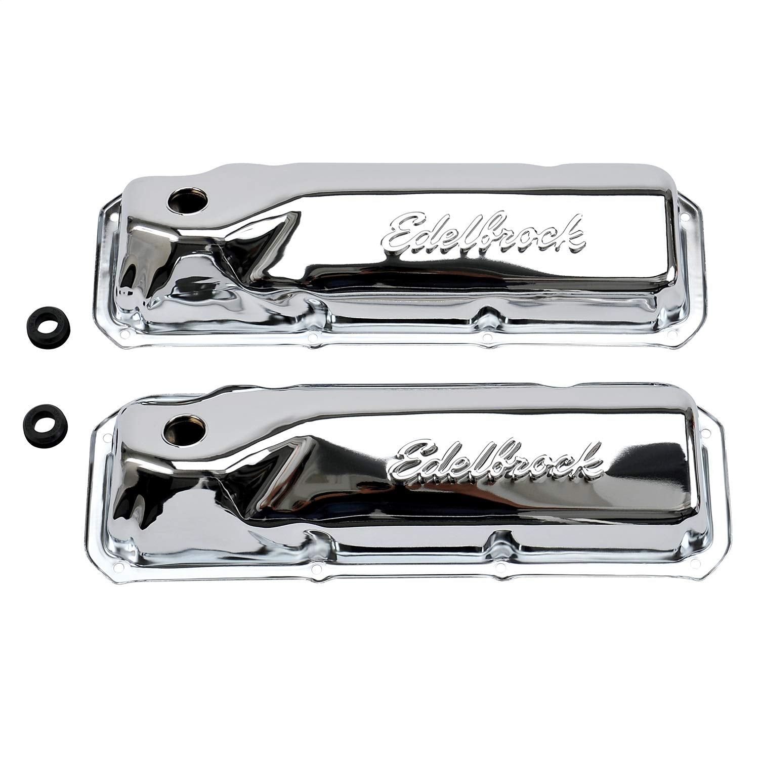 Edelbrock 4461 Signature Series Chrome Valve Covers - Set Of 2